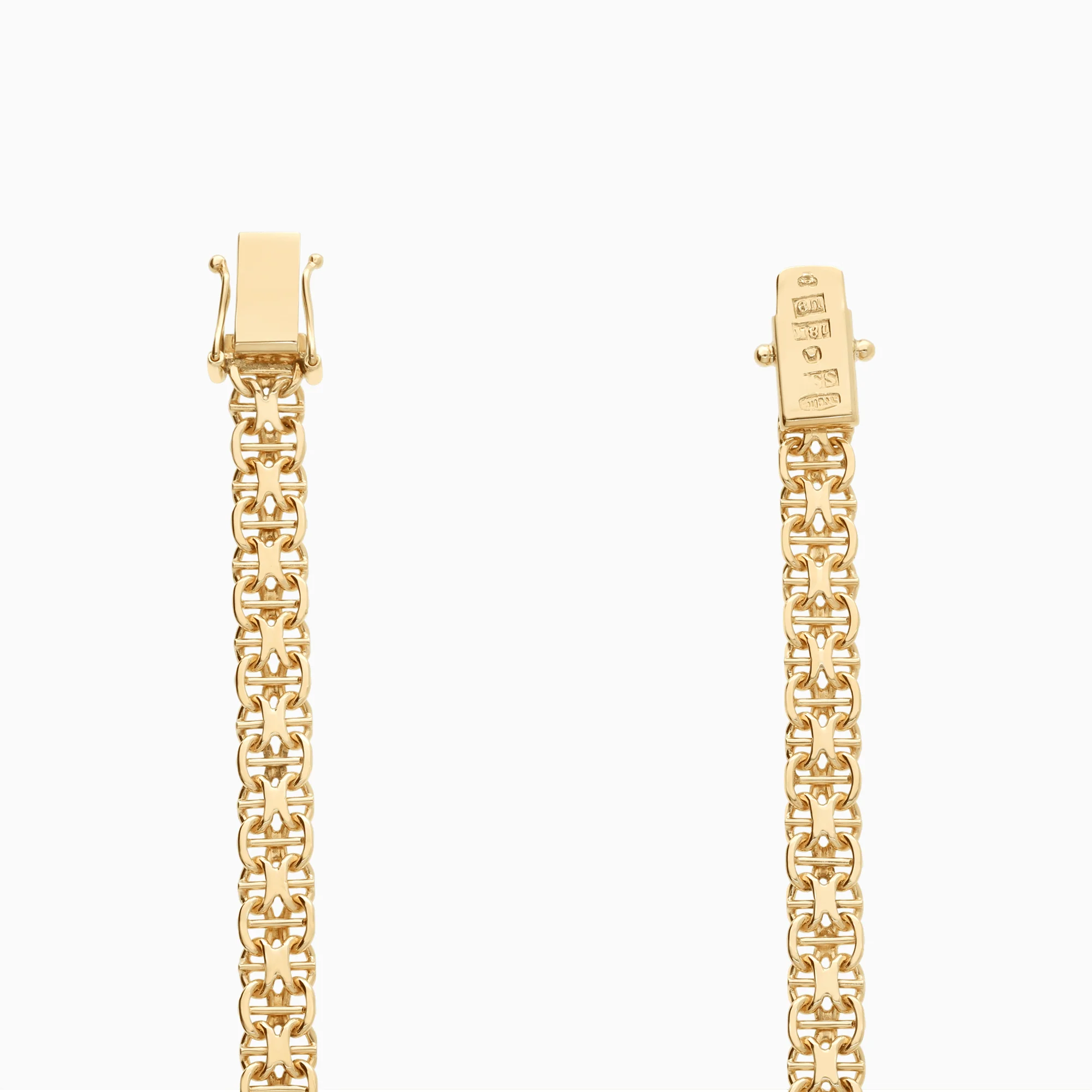 X-link bracelet with bar 12.62g 18K gold - Image 2