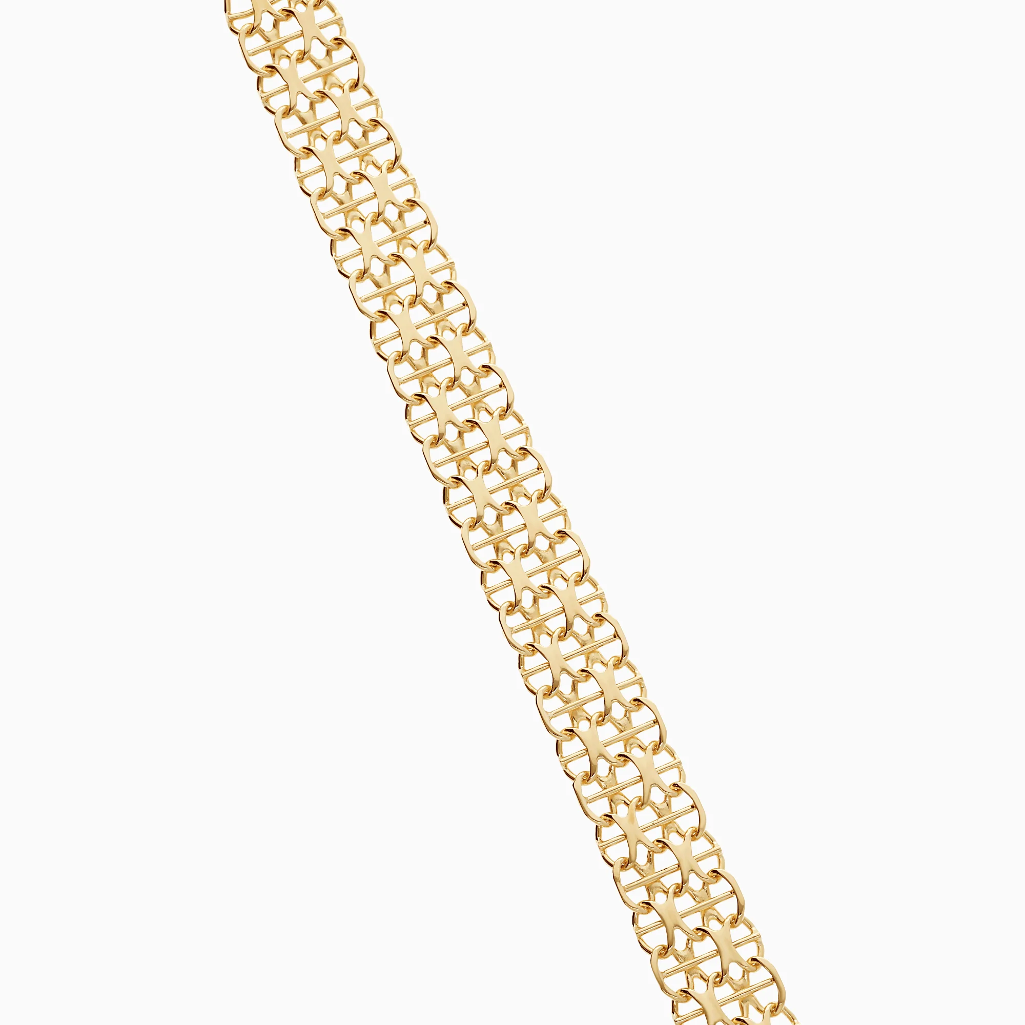 X-link bracelet with bar 12.95g 18K gold