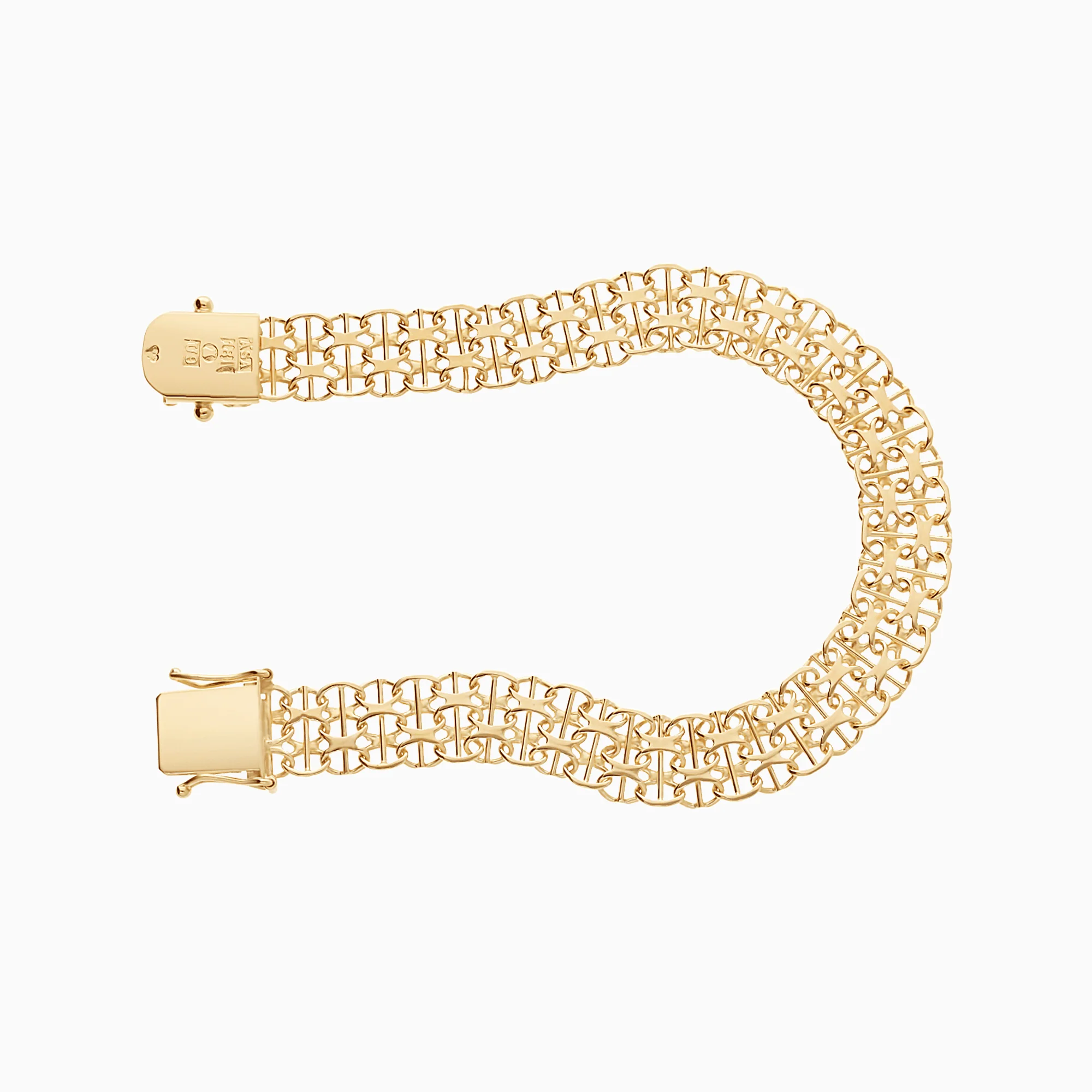 X-link bracelet with bar 12.95g 18K gold - Image 2