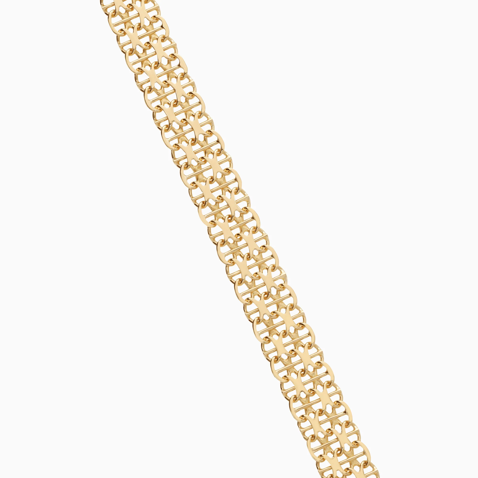 X-link bracelet with bar 12.96g 18K gold