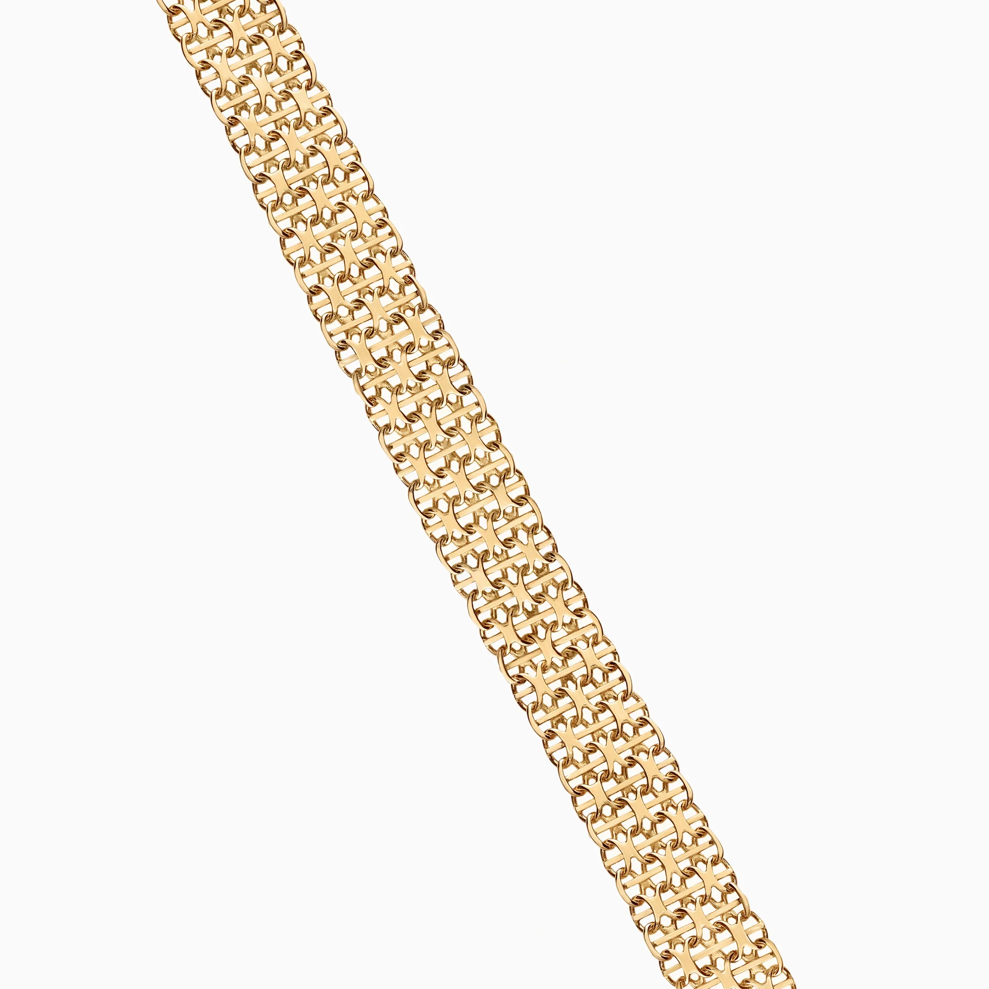 X-link bracelet with bar 13.38g 18K gold