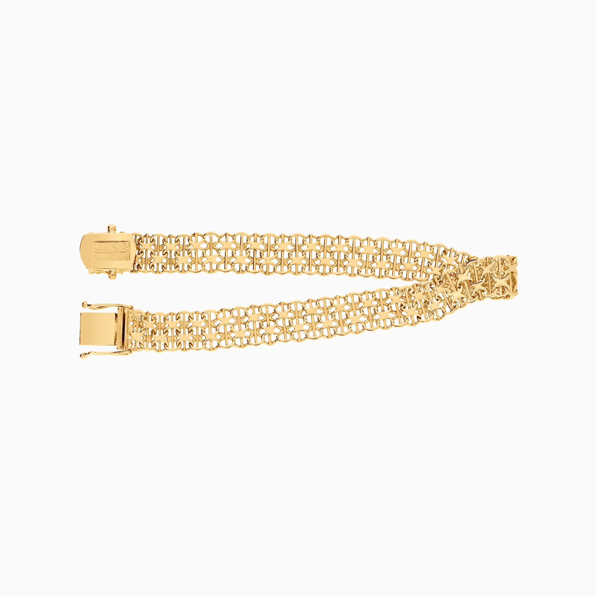 X-Link Bracelet with Bar 13.57g 18K Gold - Image 2