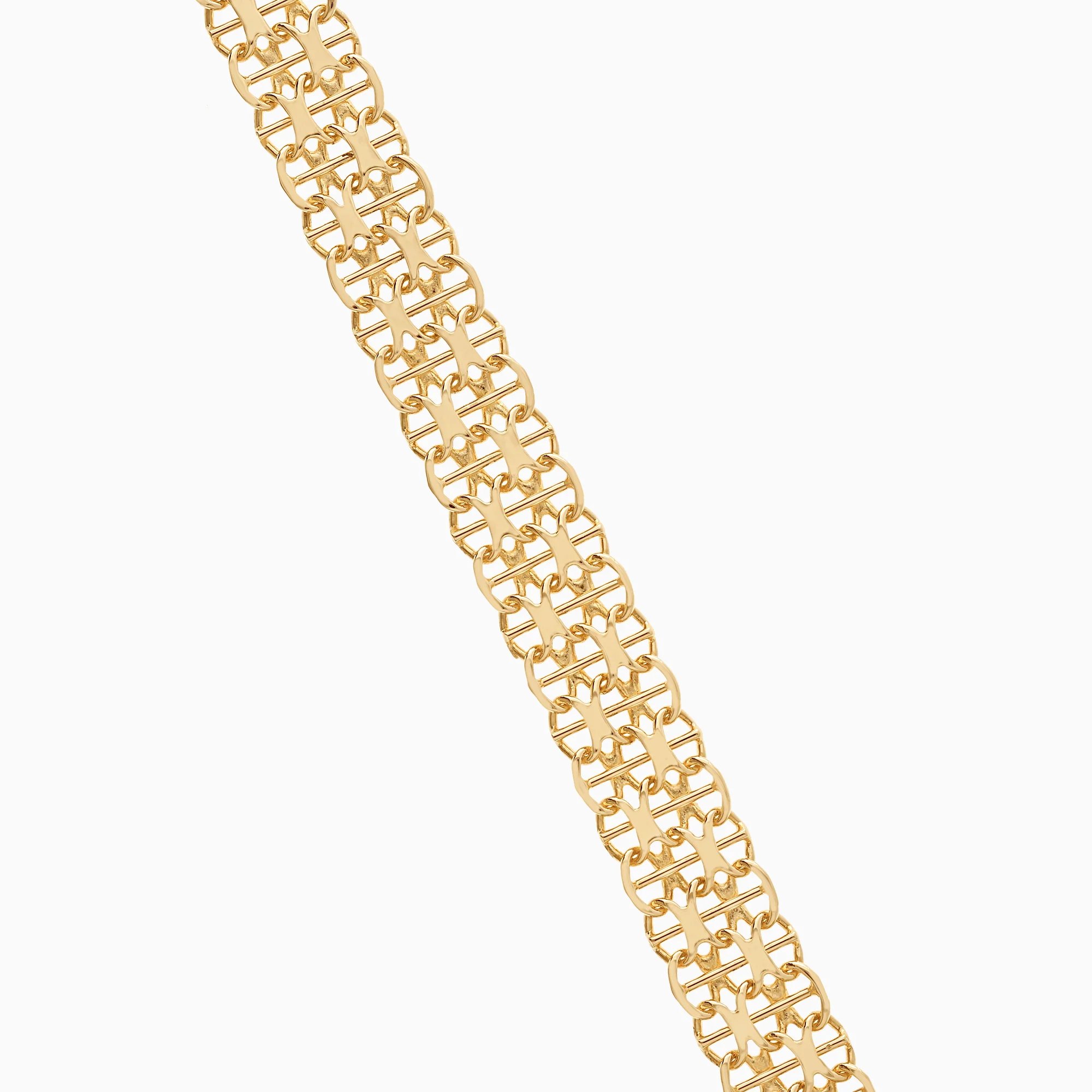X-link bracelet with bar 14.26g 18K gold