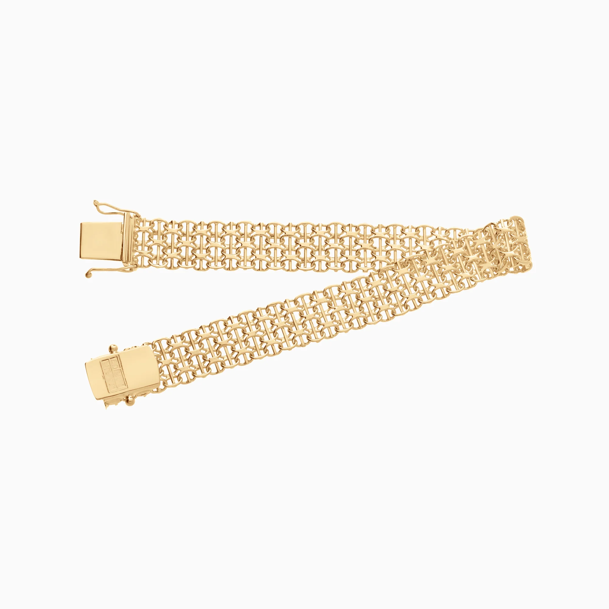 X-link bracelet with bar 14.82g 18K gold - Image 2