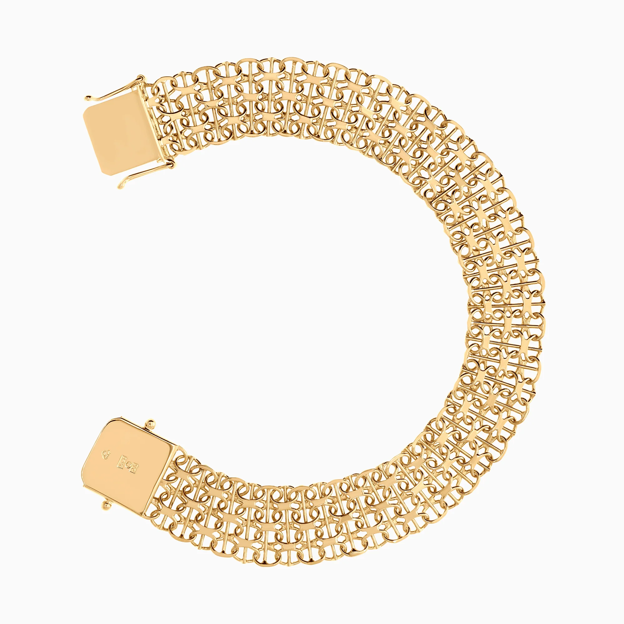 X-link bracelet with bar 15.73g 18K gold - Image 2