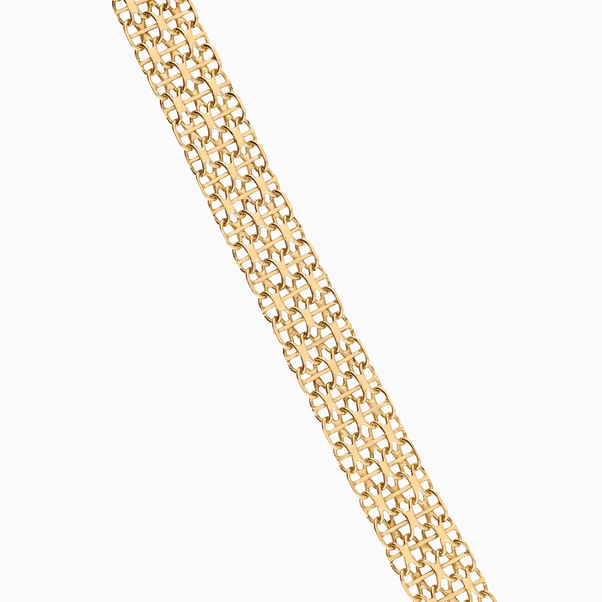 X-link bracelet with bar 15.75g 18K gold