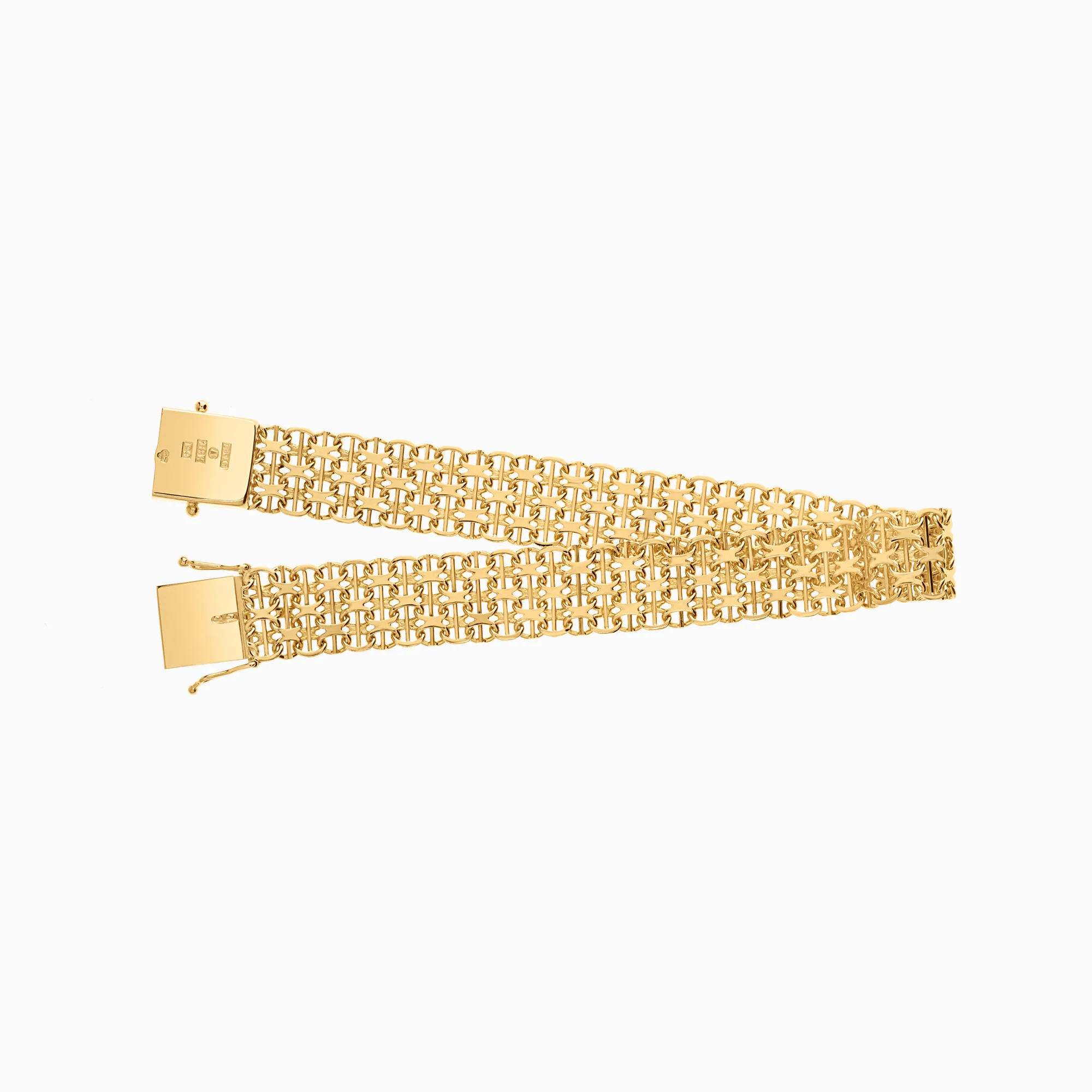 X-link bracelet with bar 15.75g 18K gold - Image 2
