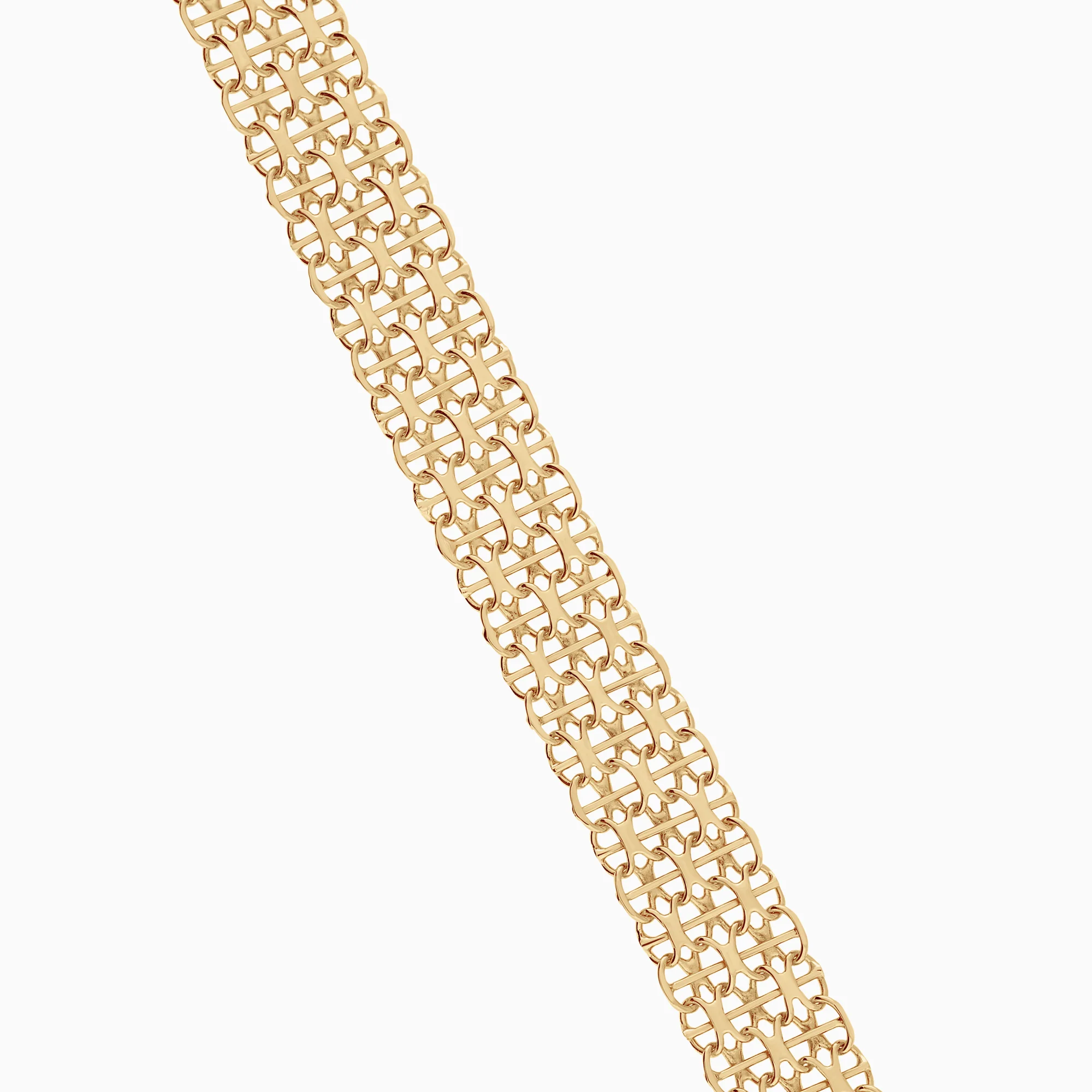 X-link bracelet with bar 16.22g 18K gold