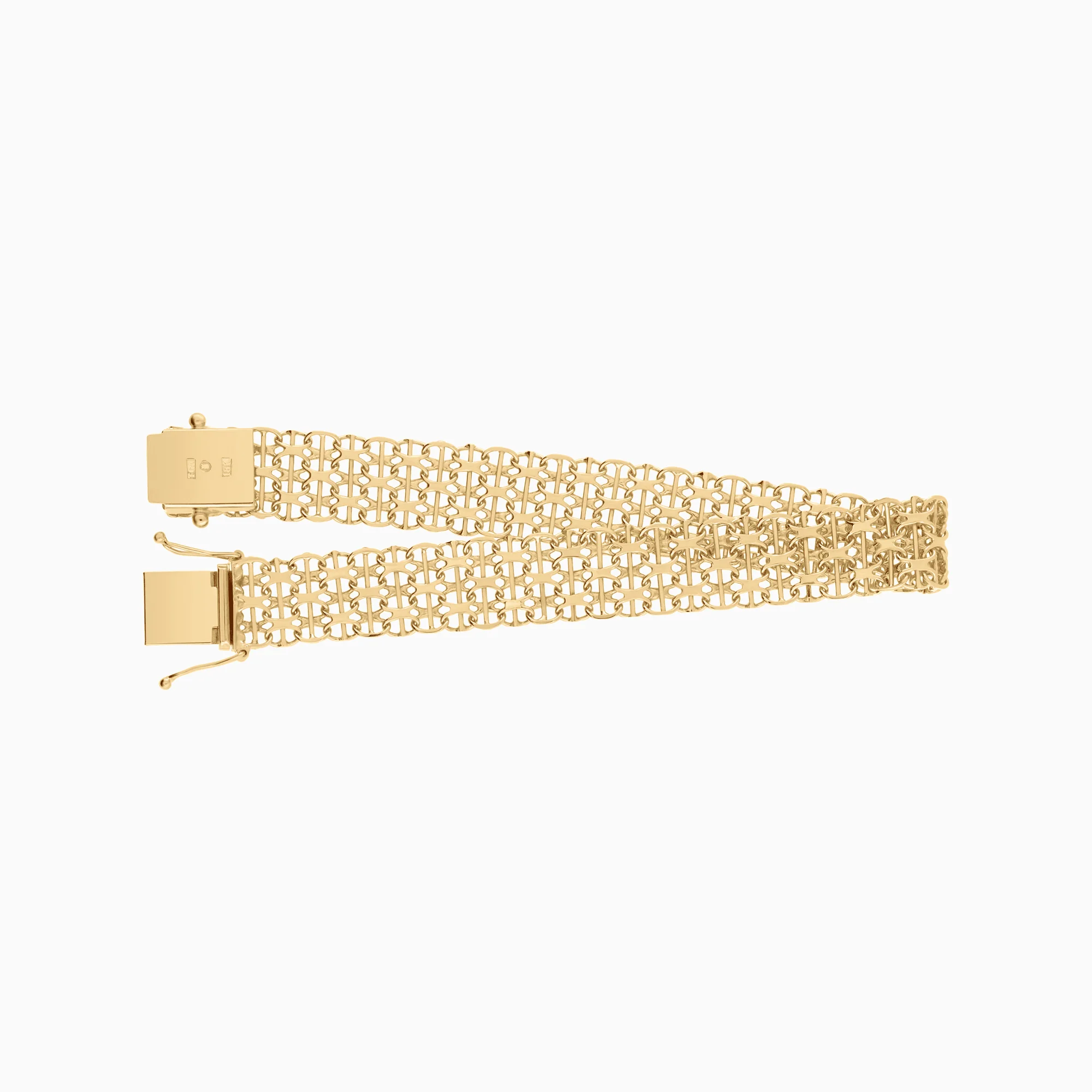 X-link bracelet with bar 16.22g 18K gold - Image 2