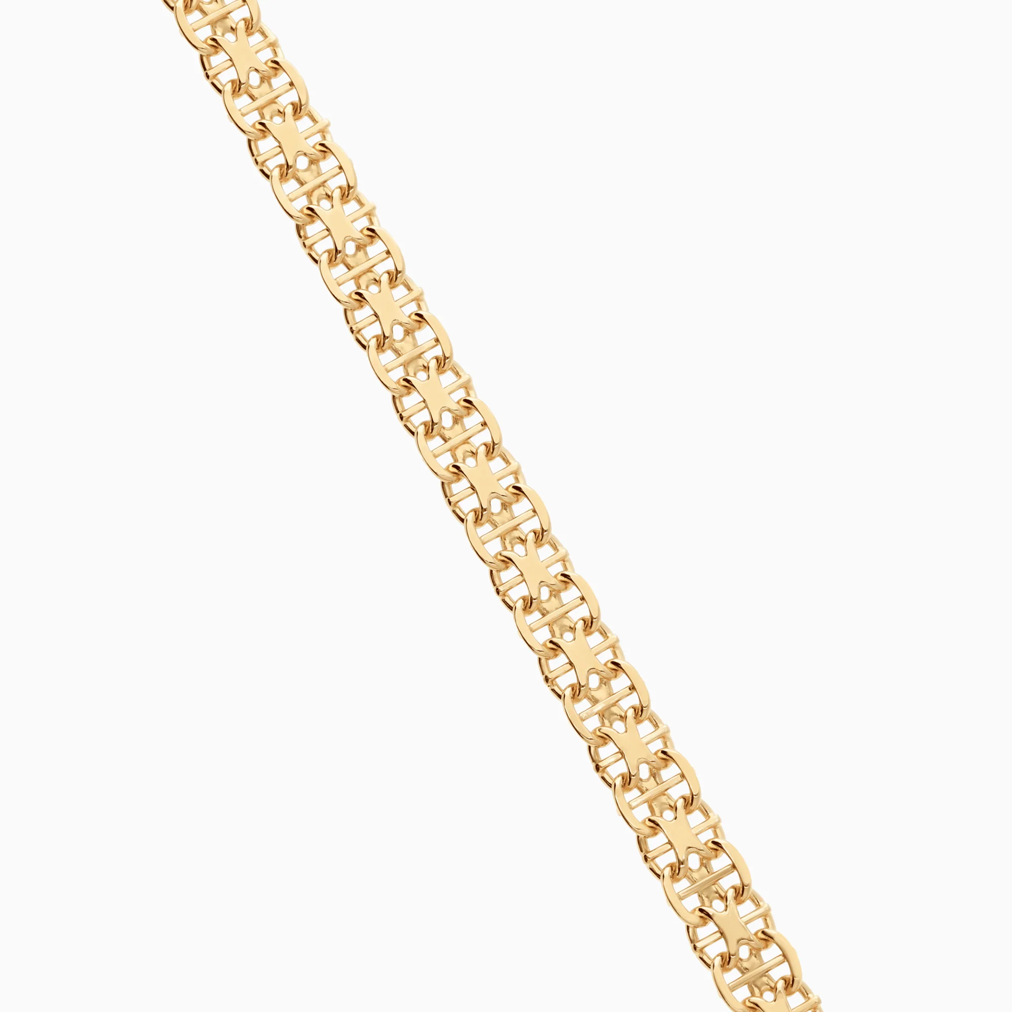 X-link bracelet with bar 16.25g 18K gold