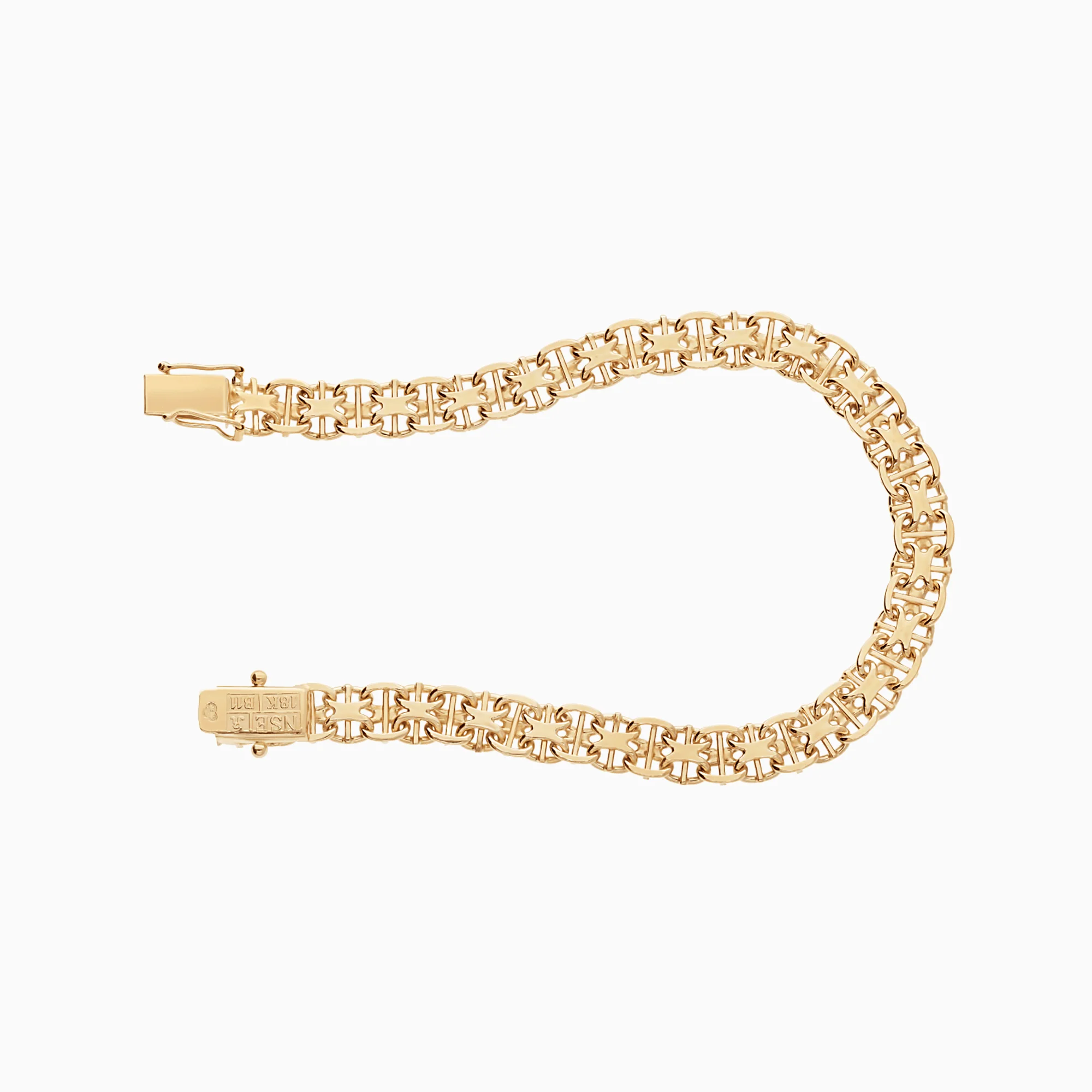 X-link bracelet with bar 16.25g 18K gold - Image 2