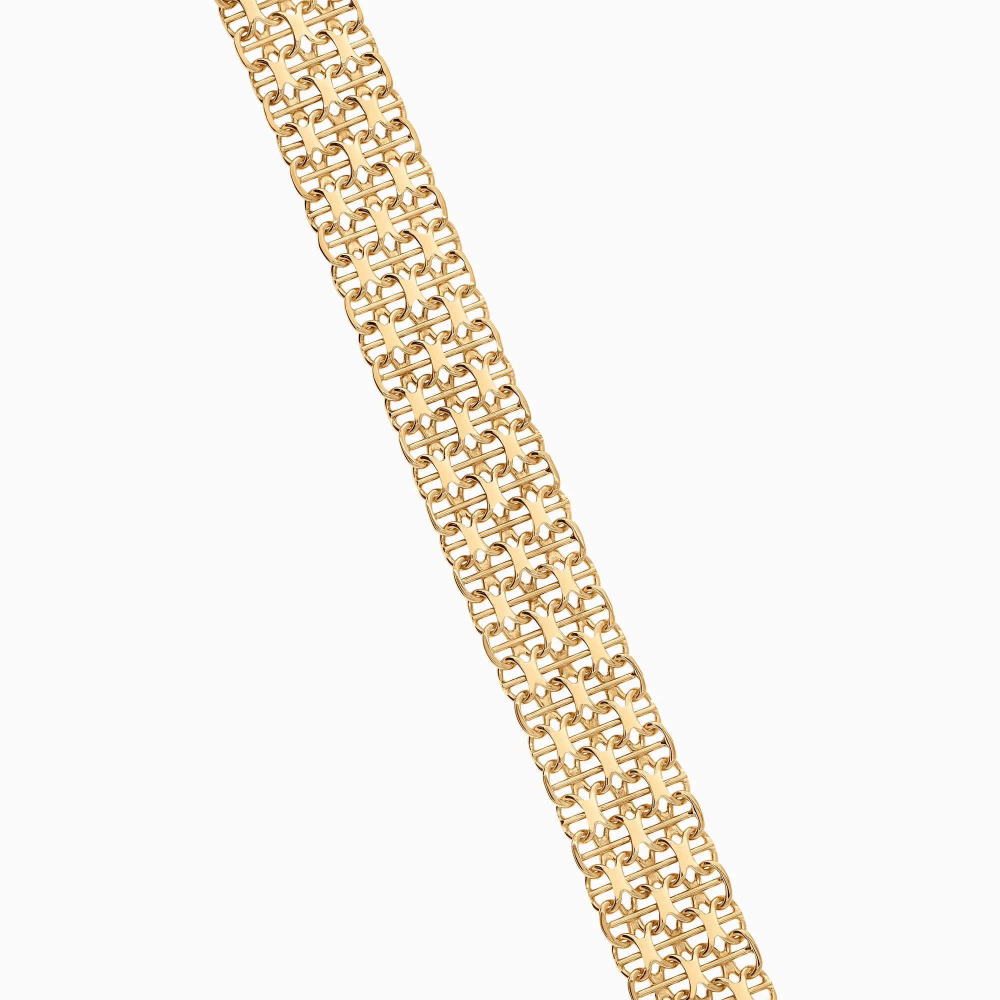 X-link bracelet with bar 17.63g 18K gold