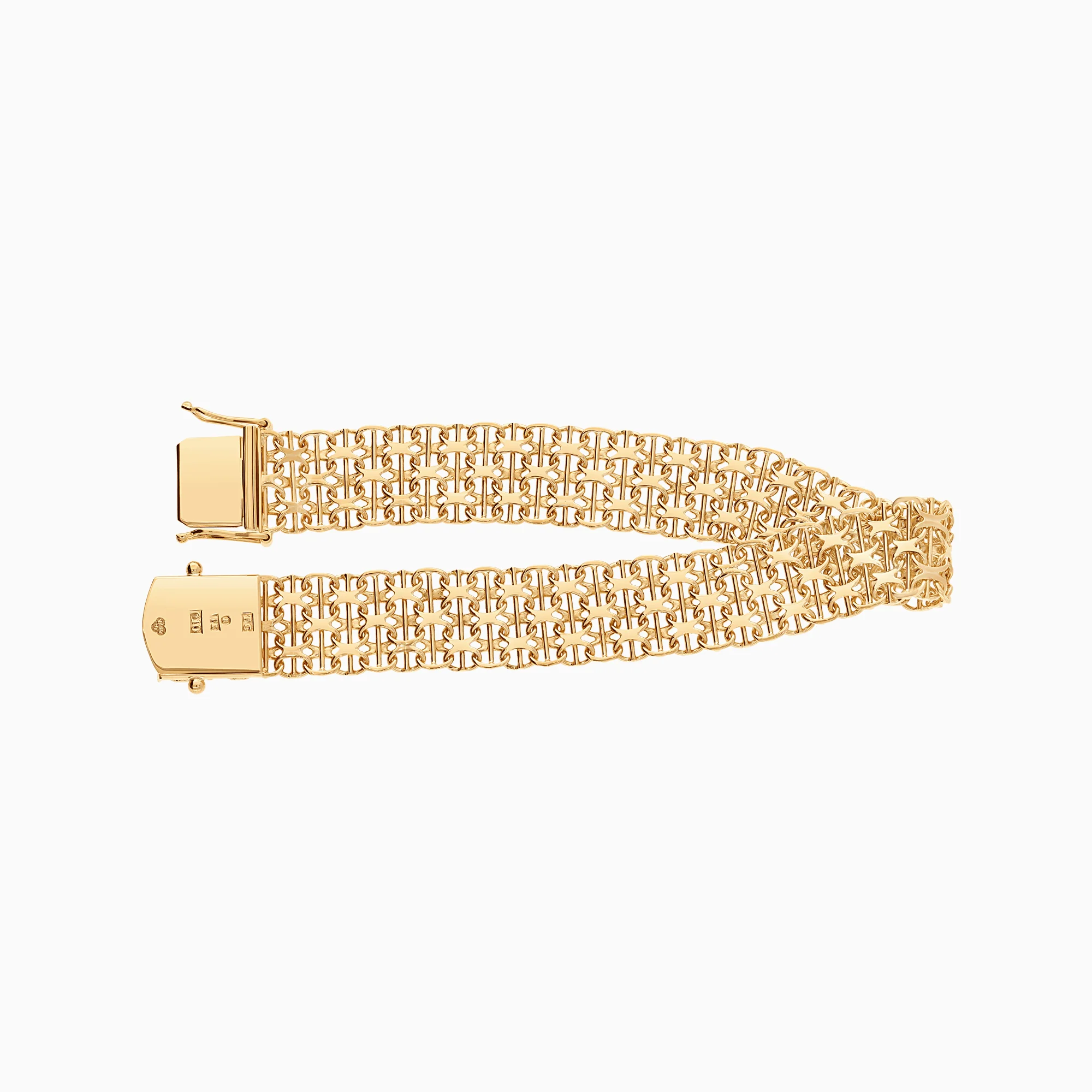 X-link bracelet with bar 17.63g 18K gold - Image 2