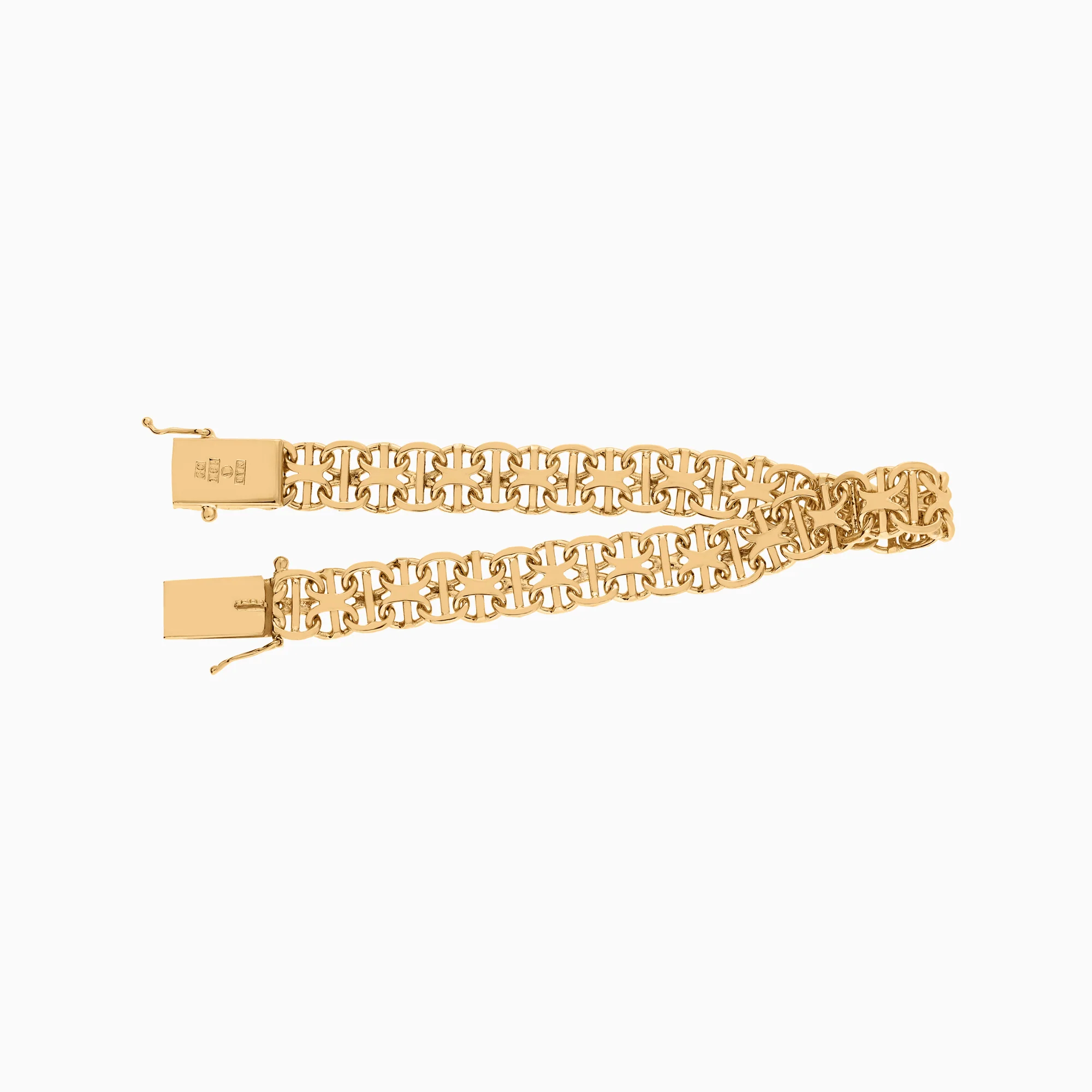 X-link bracelet with bar 17.79g 18K gold - Image 2