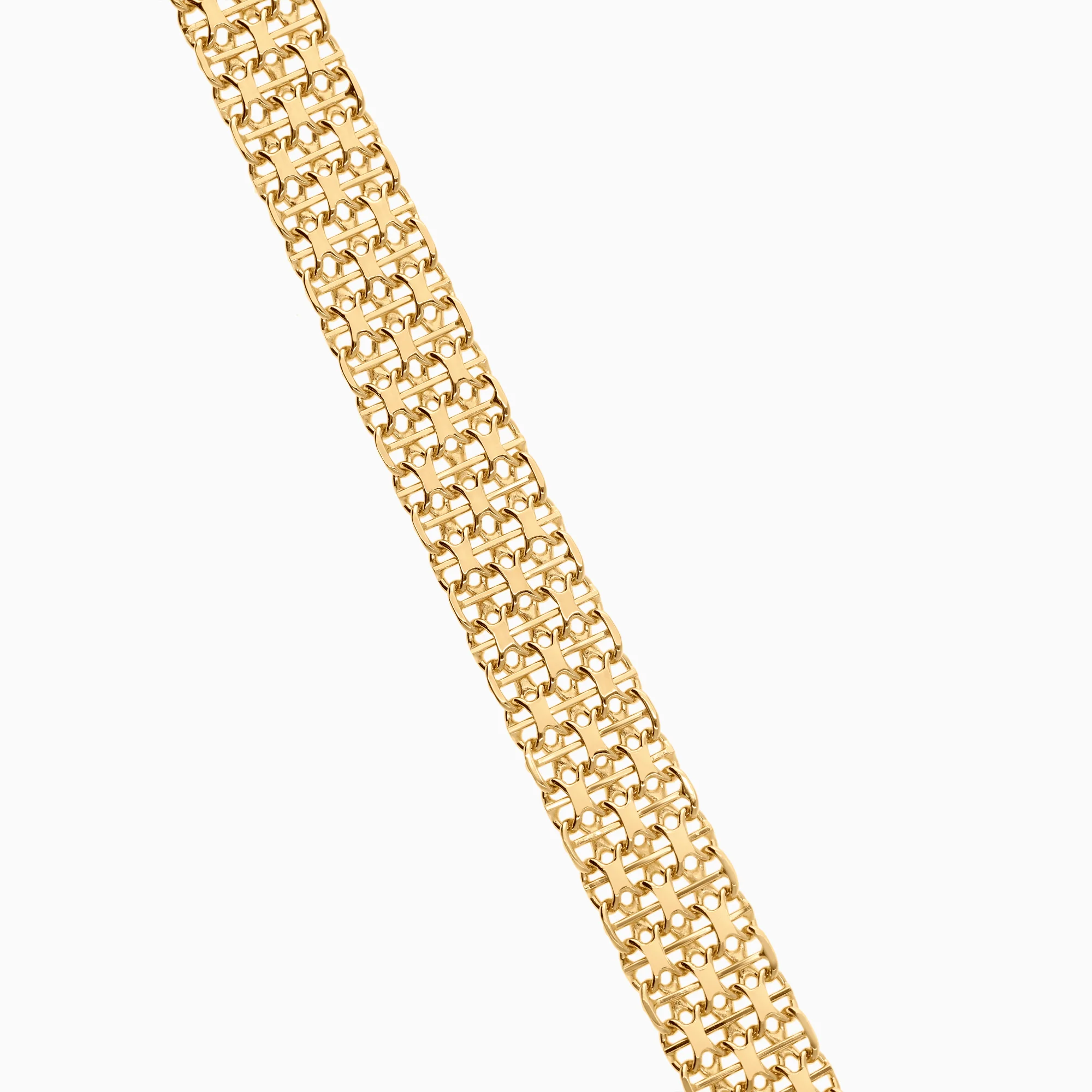 X-link bracelet with bar 17.96g 18K gold