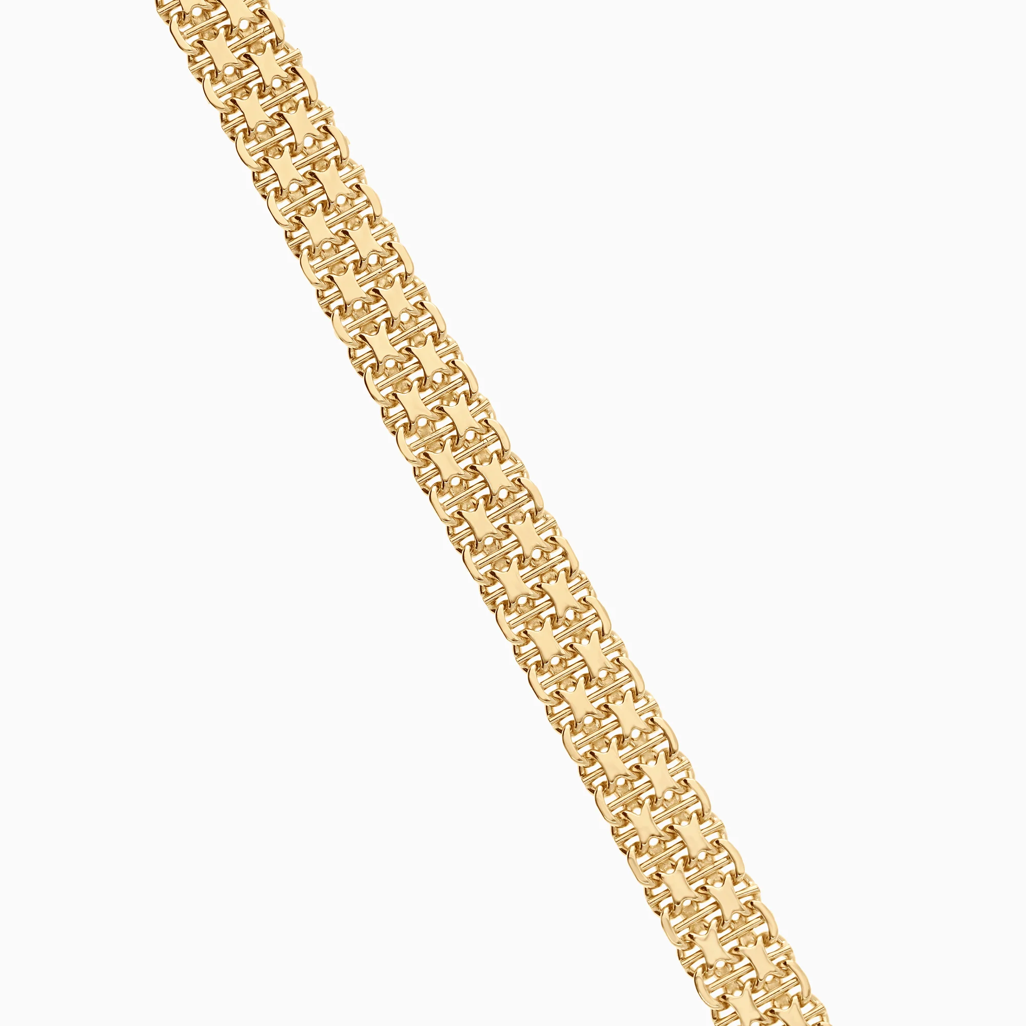 X-Link Bracelet with Bar 18.36g 18K Gold