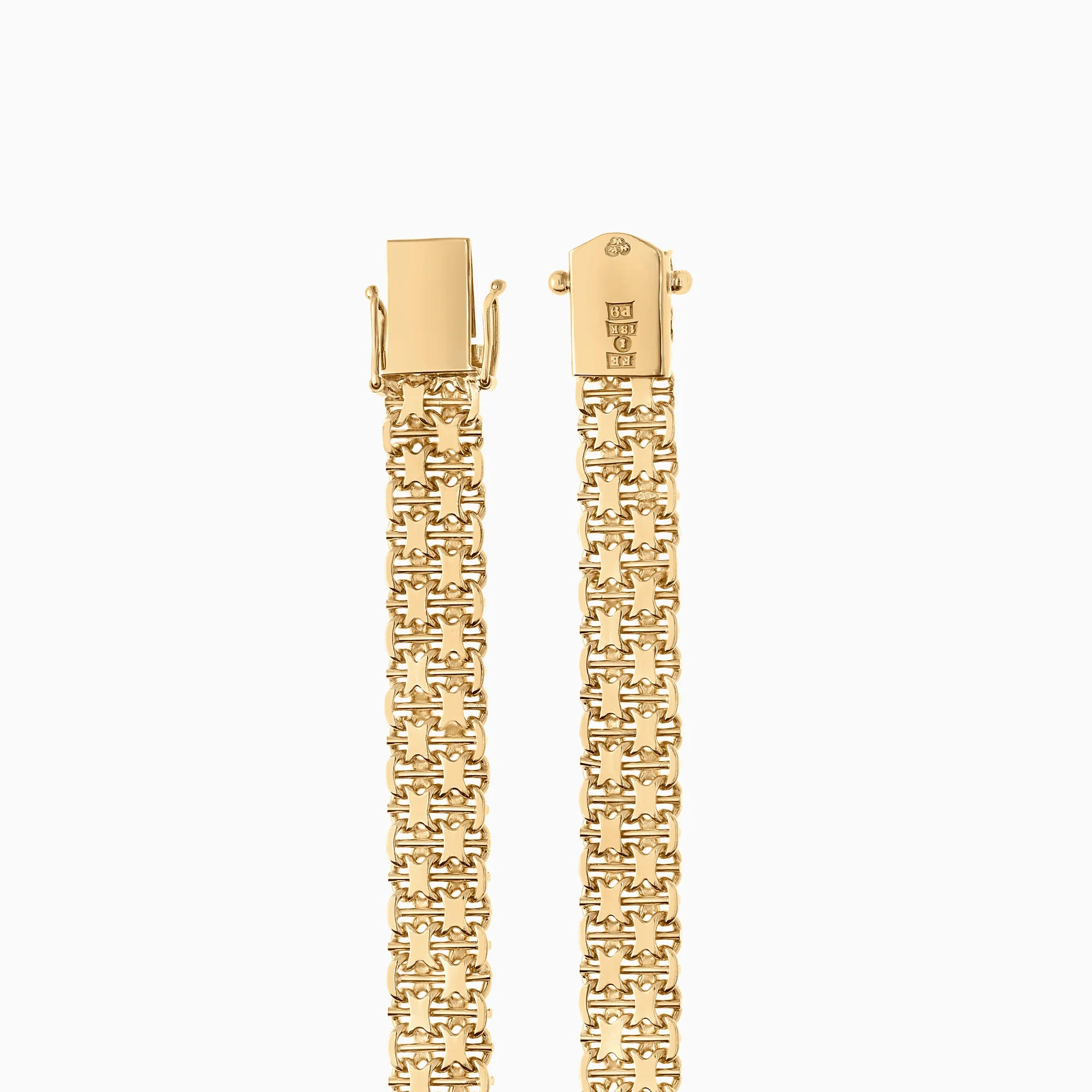 X-Link Bracelet with Bar 18.36g 18K Gold - Image 2