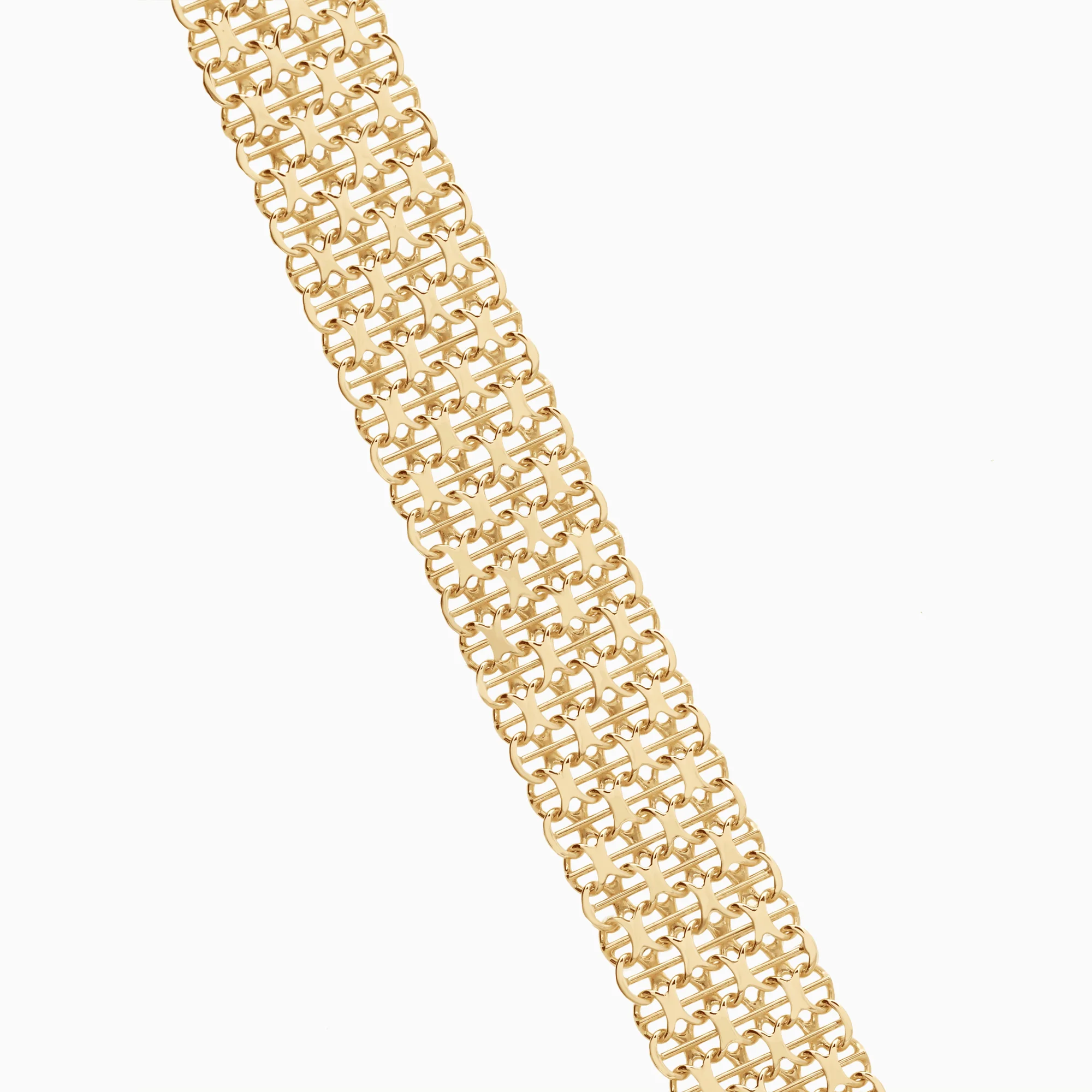 X-link bracelet with bar 18.48g 18K gold