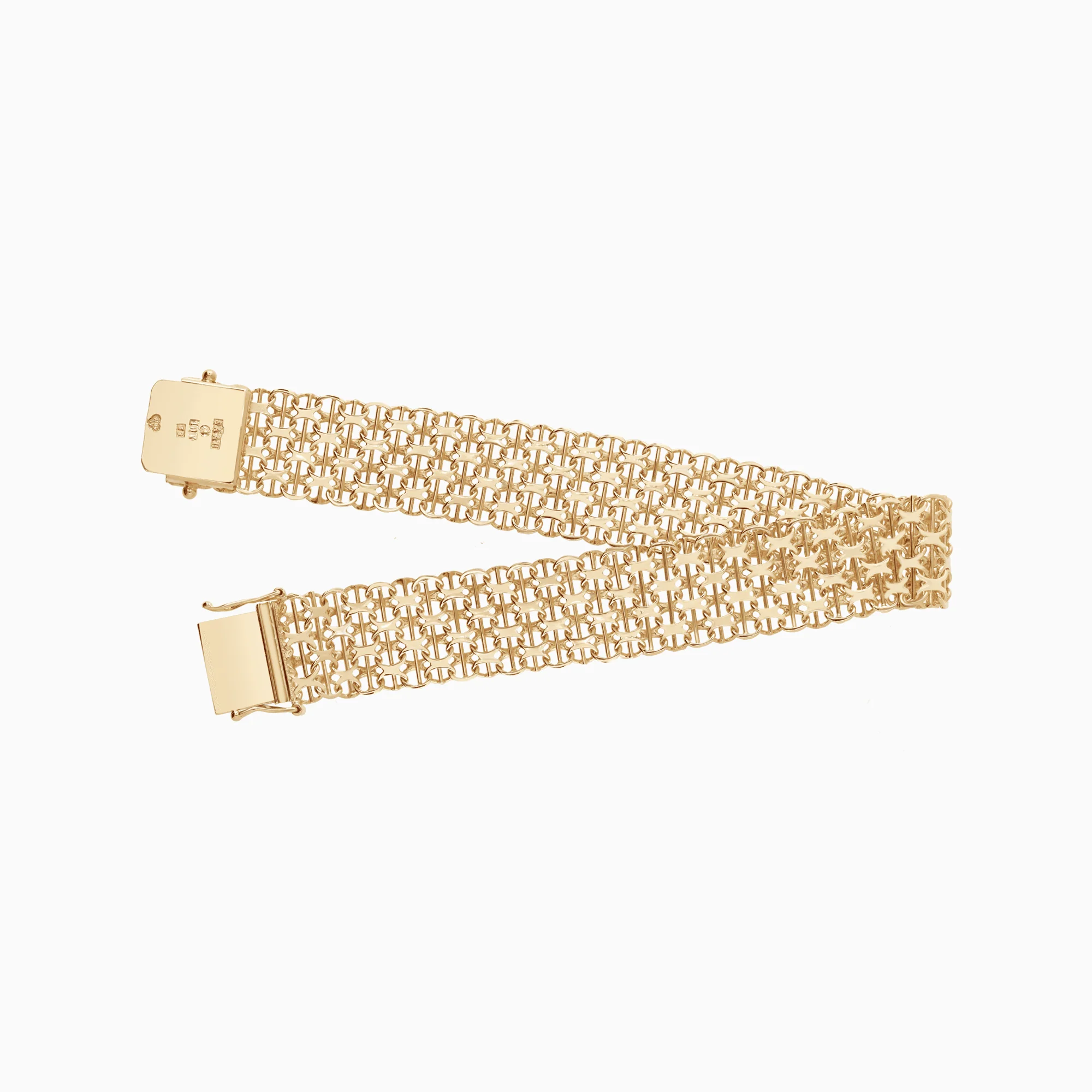X-link bracelet with bar 18.48g 18K gold - Image 2