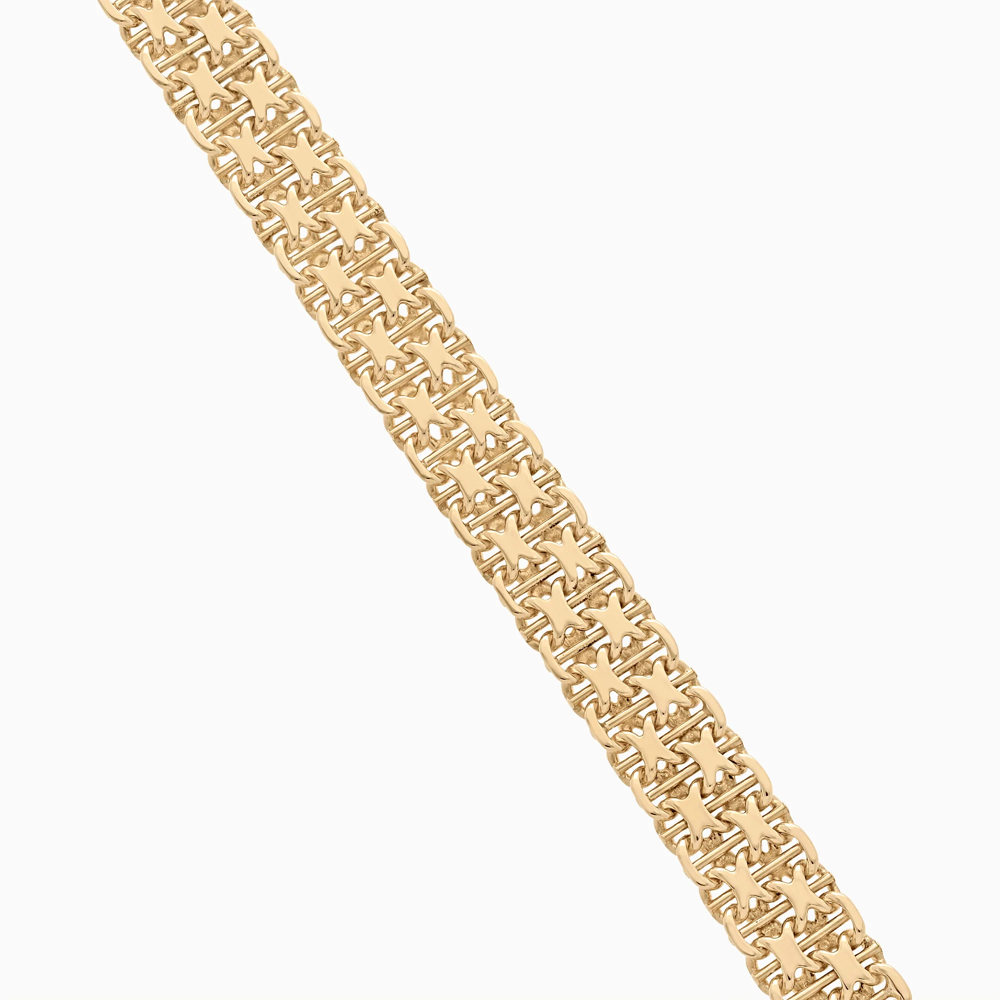 X-link bracelet with bar 19.20g 18K gold
