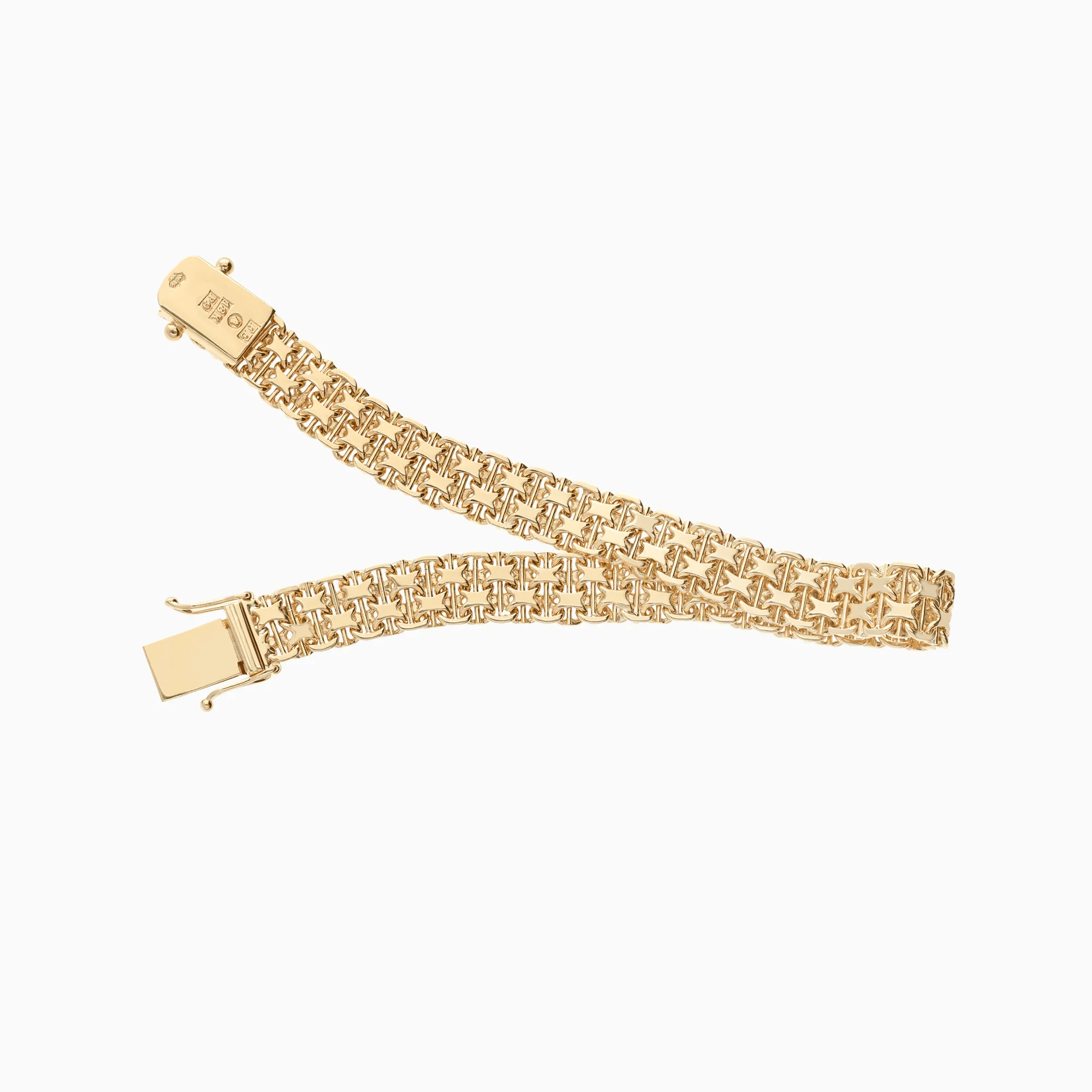X-link bracelet with bar 19.22g 18K gold - Image 2
