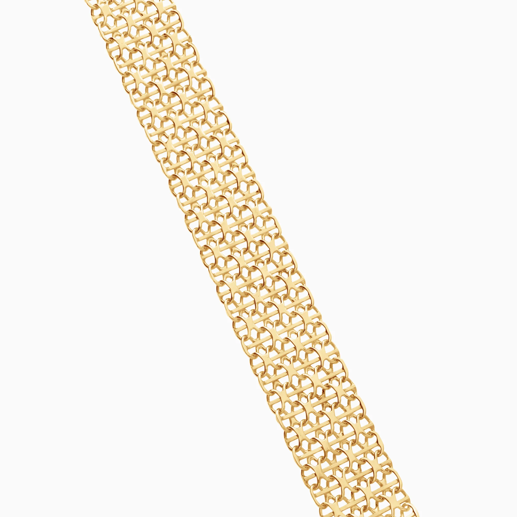 X-link bracelet with bar 19.74g 18K gold