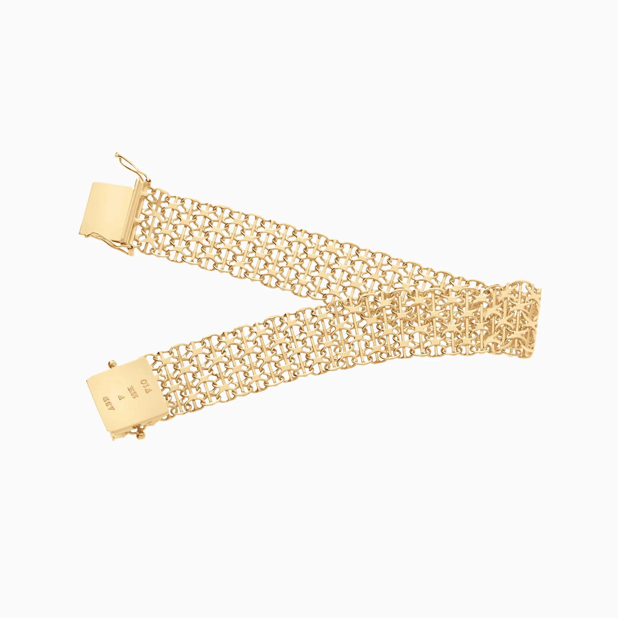 X-link bracelet with bar 19.74g 18K gold - Image 2
