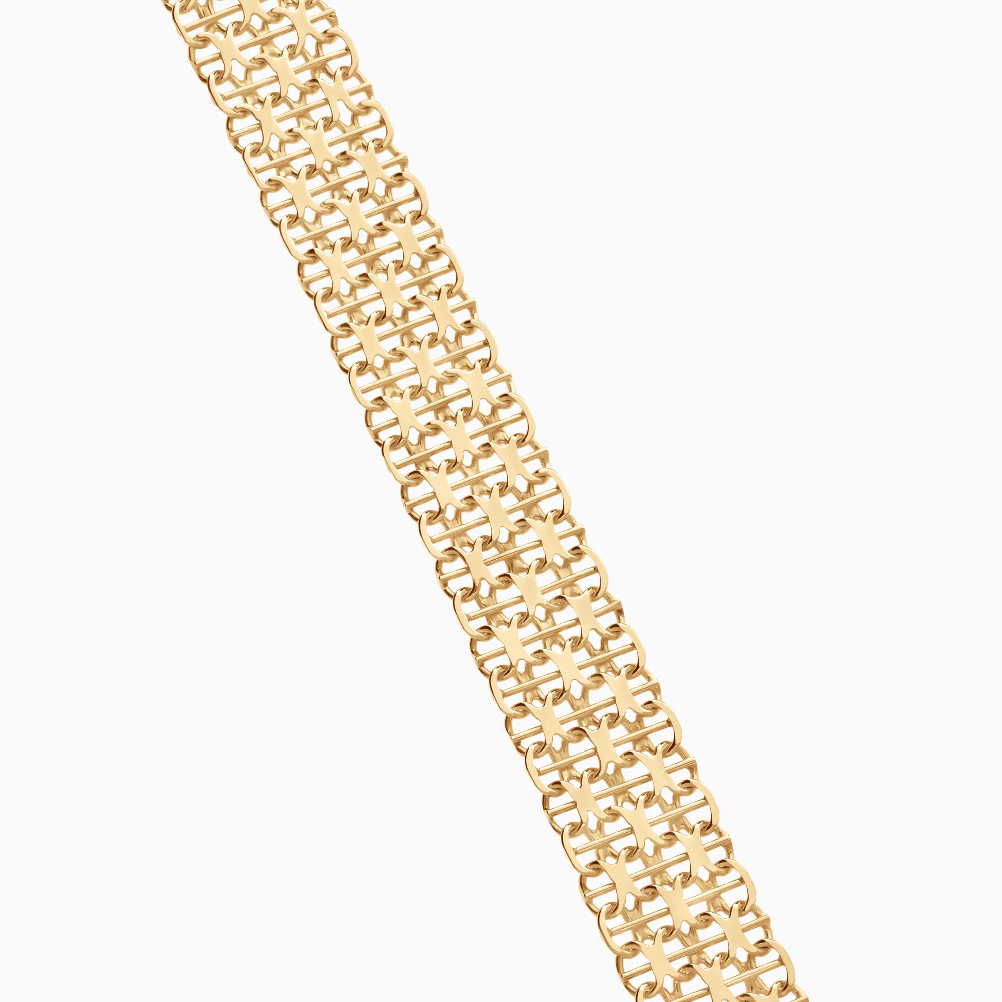 X-link bracelet with bar 19.75g 18K gold