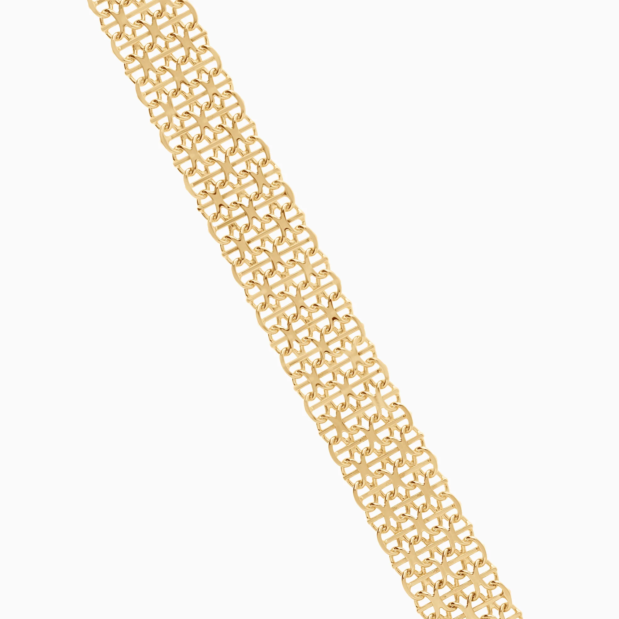 X-Link Bracelet with Bar 20.11g 18K Gold