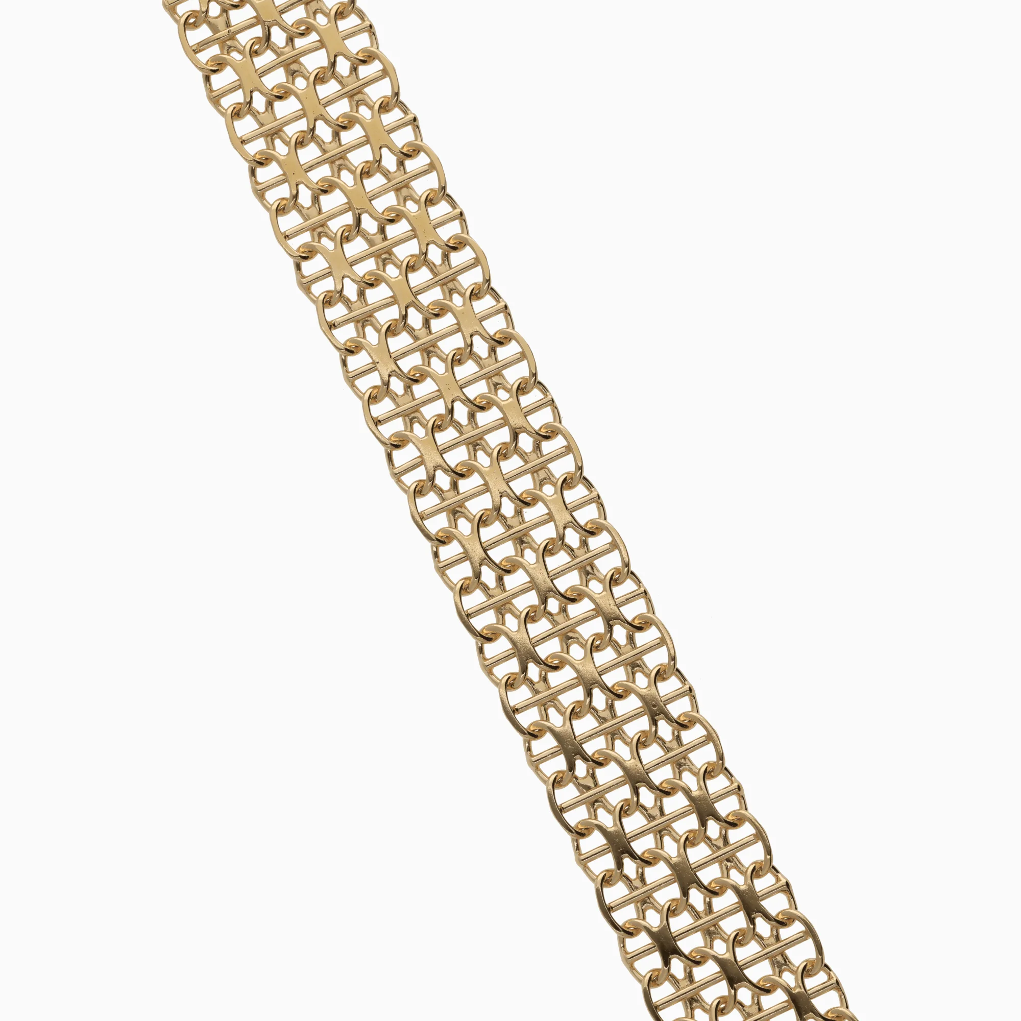 X-link bracelet with bar 20.55g 18K gold