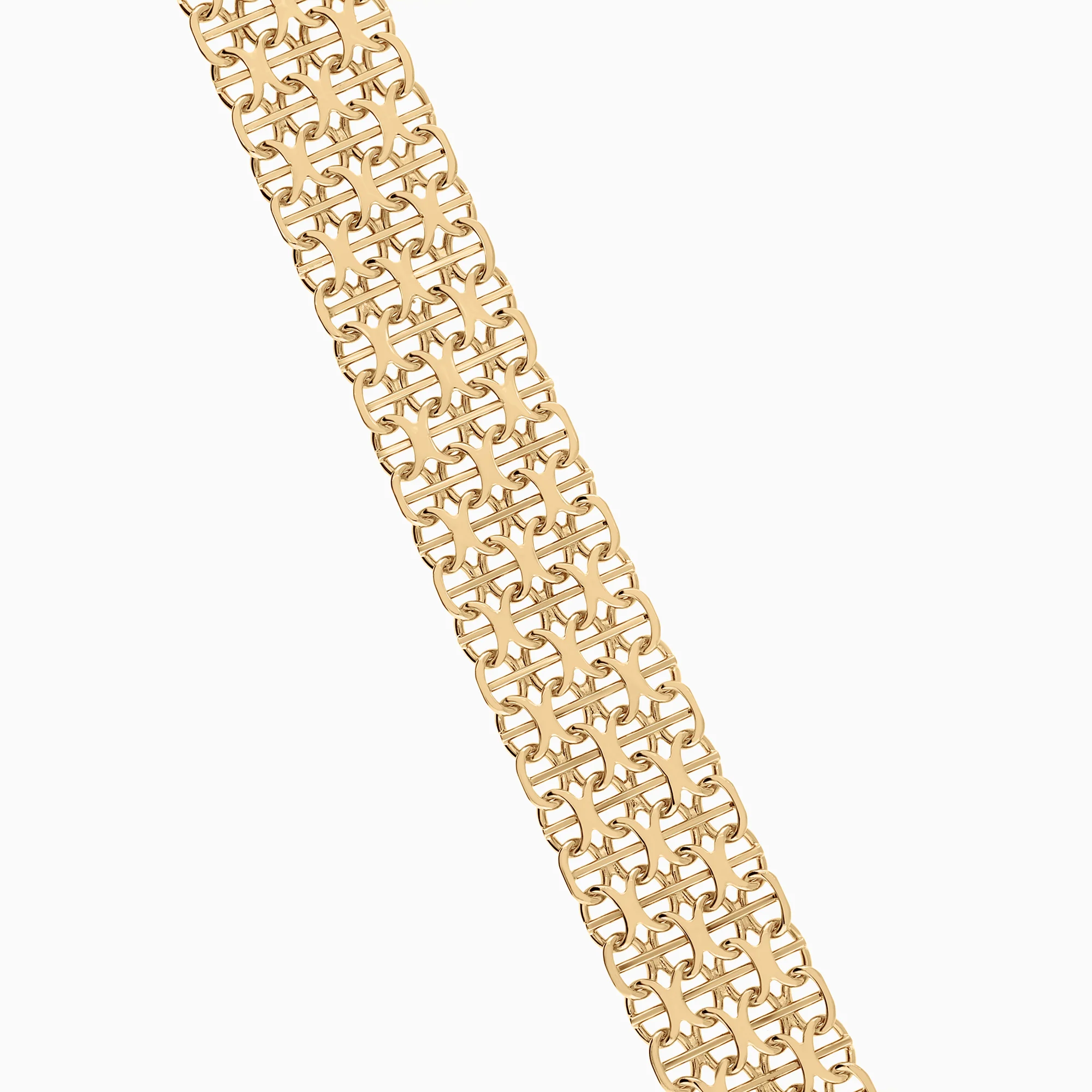 X-link bracelet with bar 20.93g 18K gold