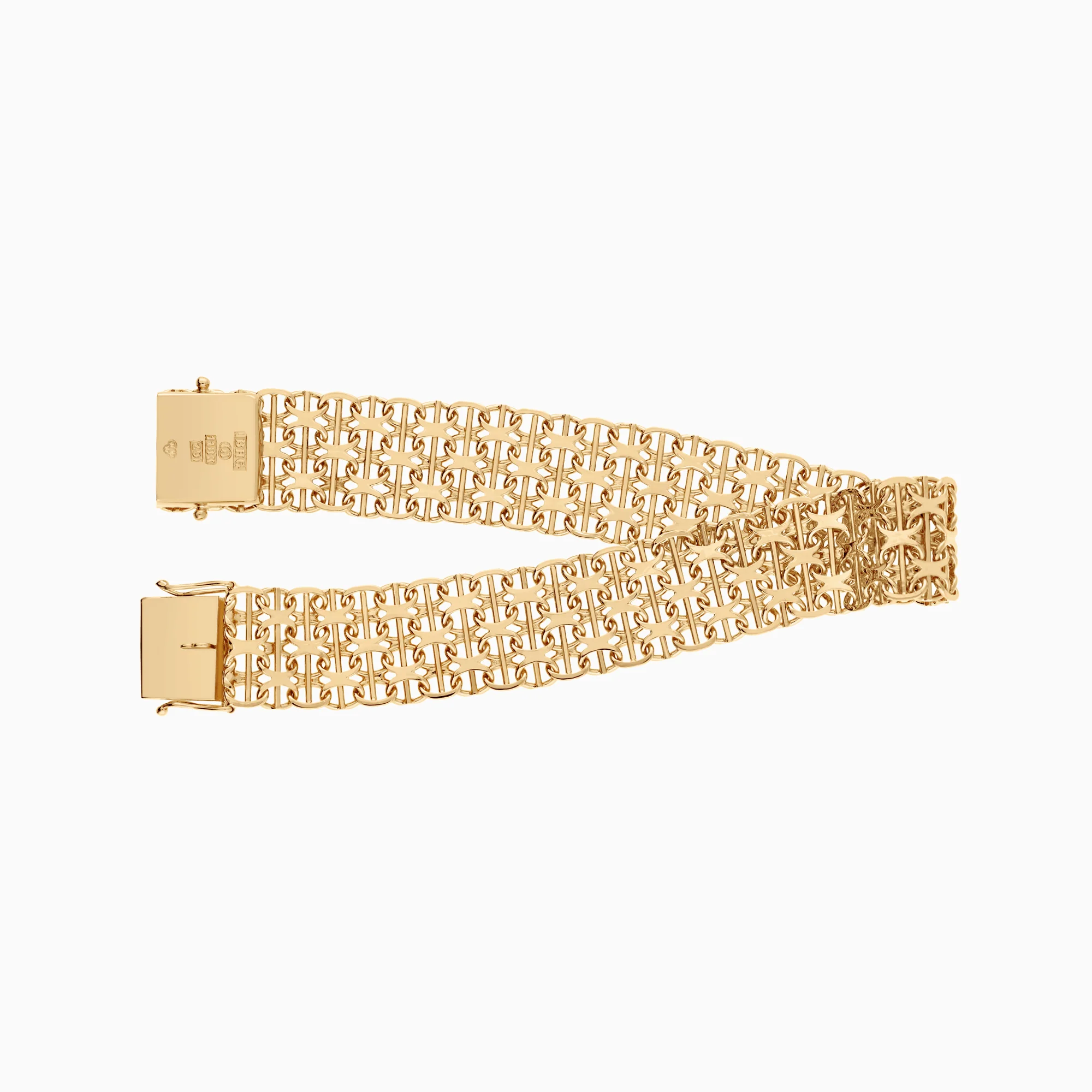 X-link bracelet with bar 20.93g 18K gold - Image 2