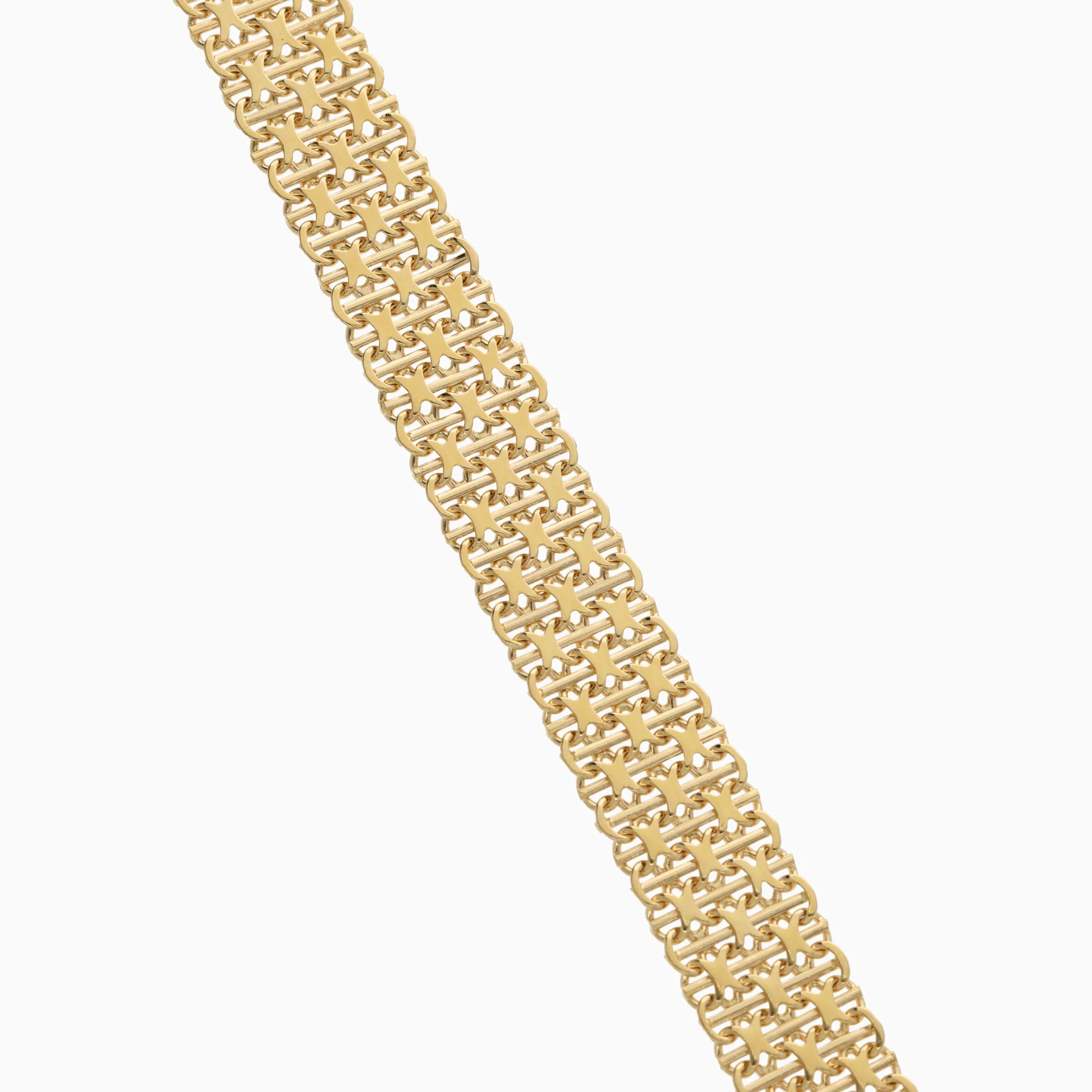 X-link bracelet with bar 22.25g 18K gold