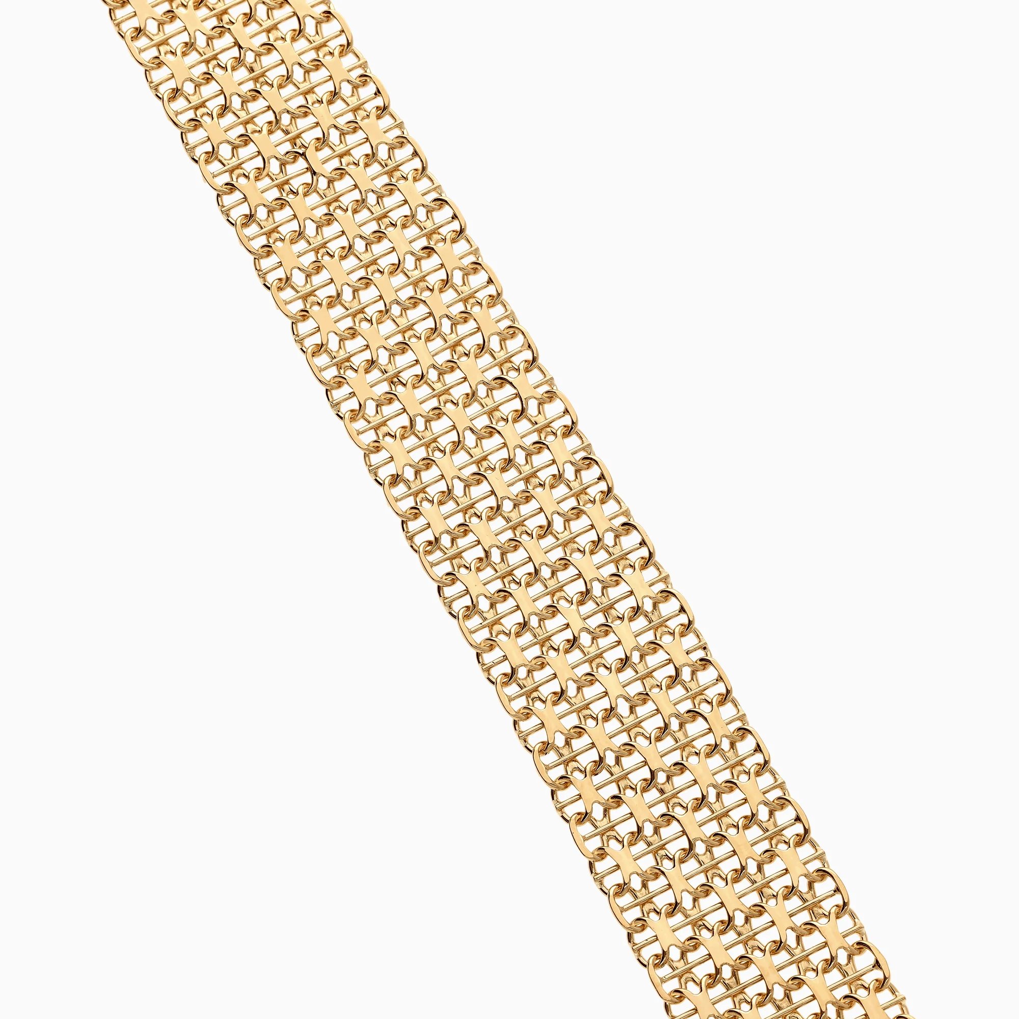 X-link bracelet with bar 22.79g 18K gold
