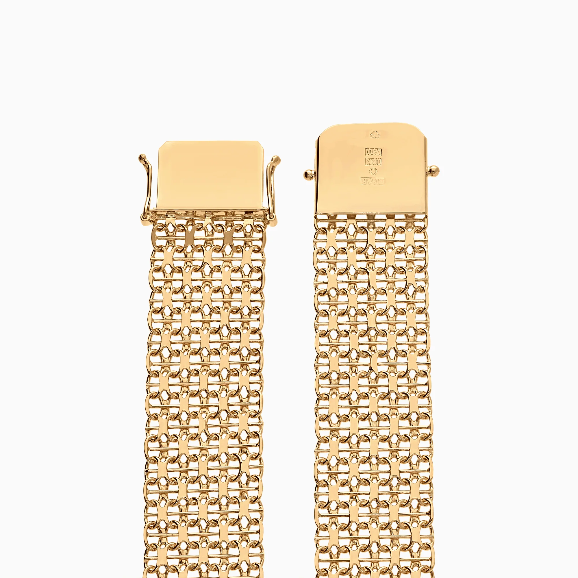 X-link bracelet with bar 22.79g 18K gold - Image 2