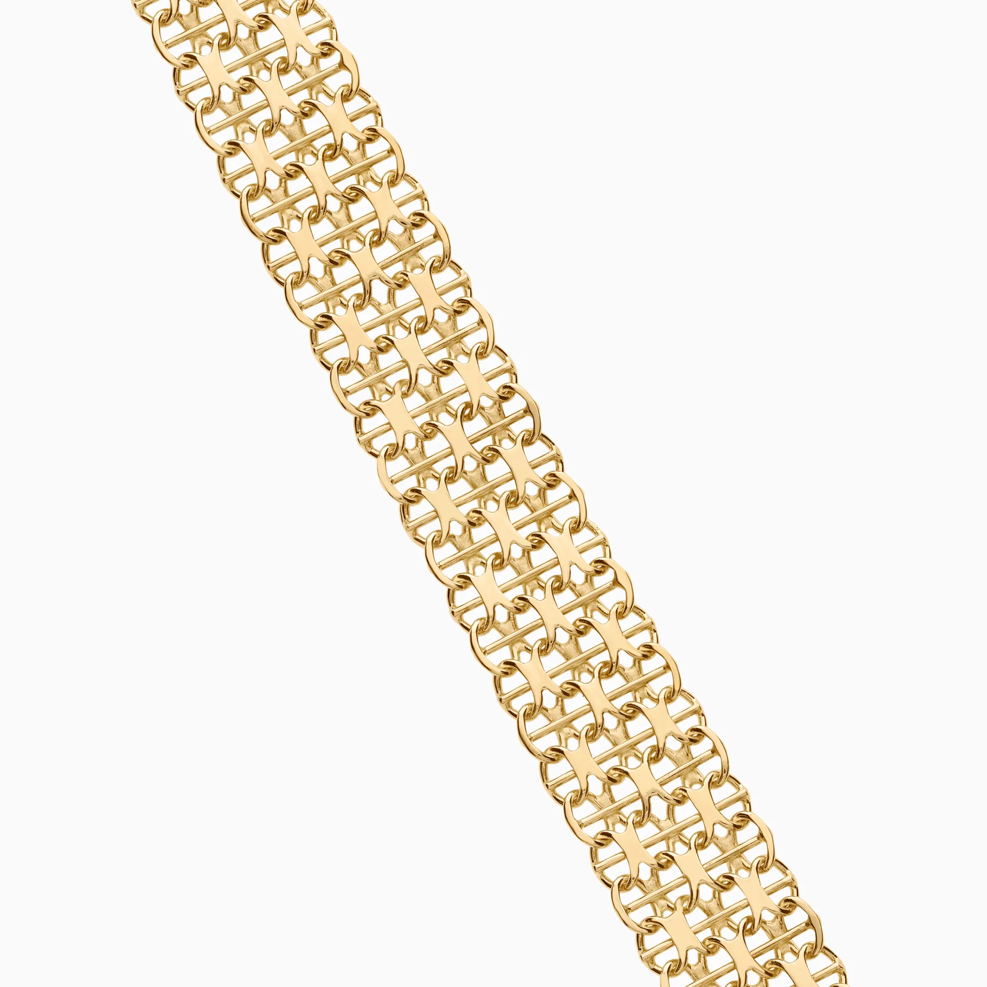 X-link bracelet with bar 23.40g 18K gold