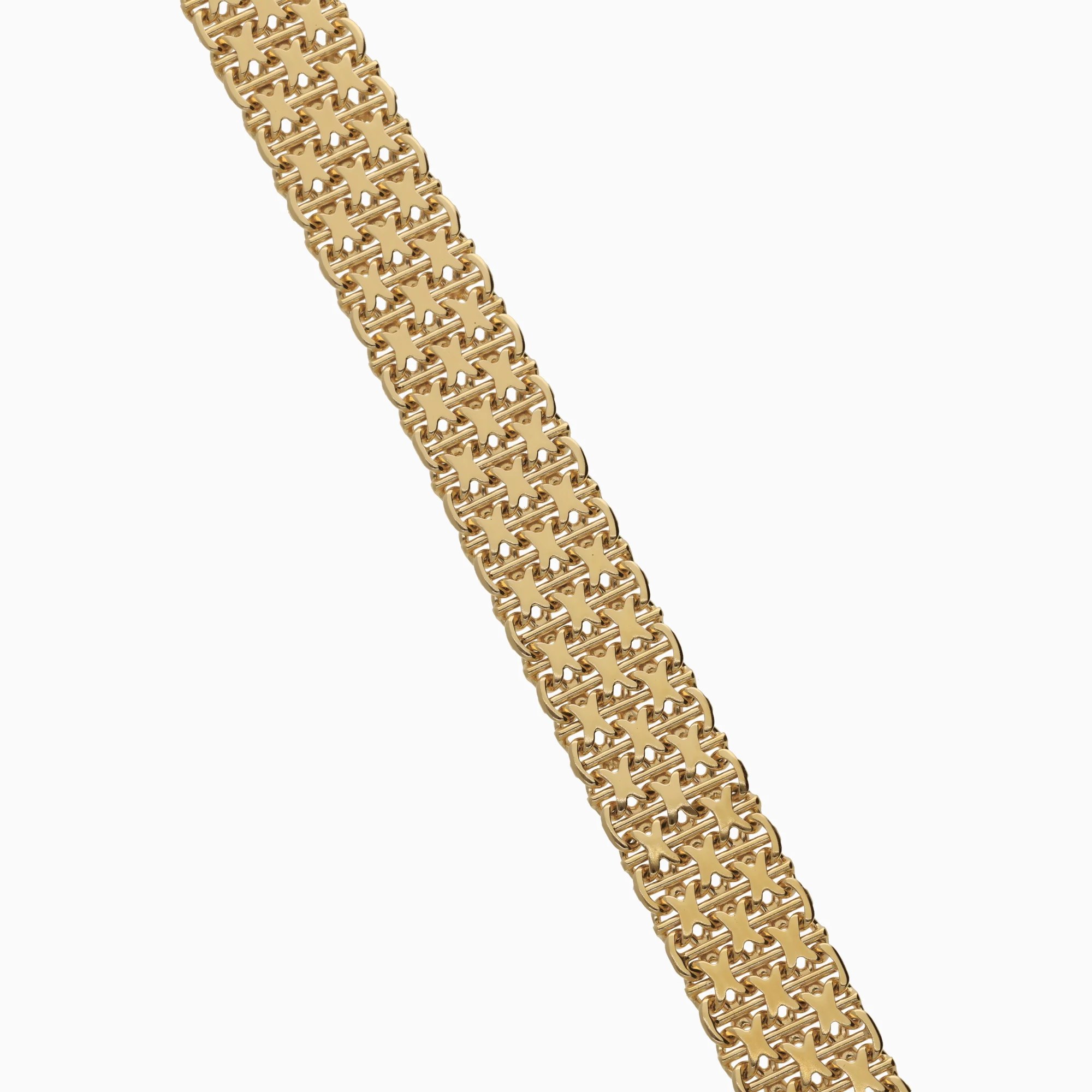 X-link bracelet with bar 25.80g 18K gold