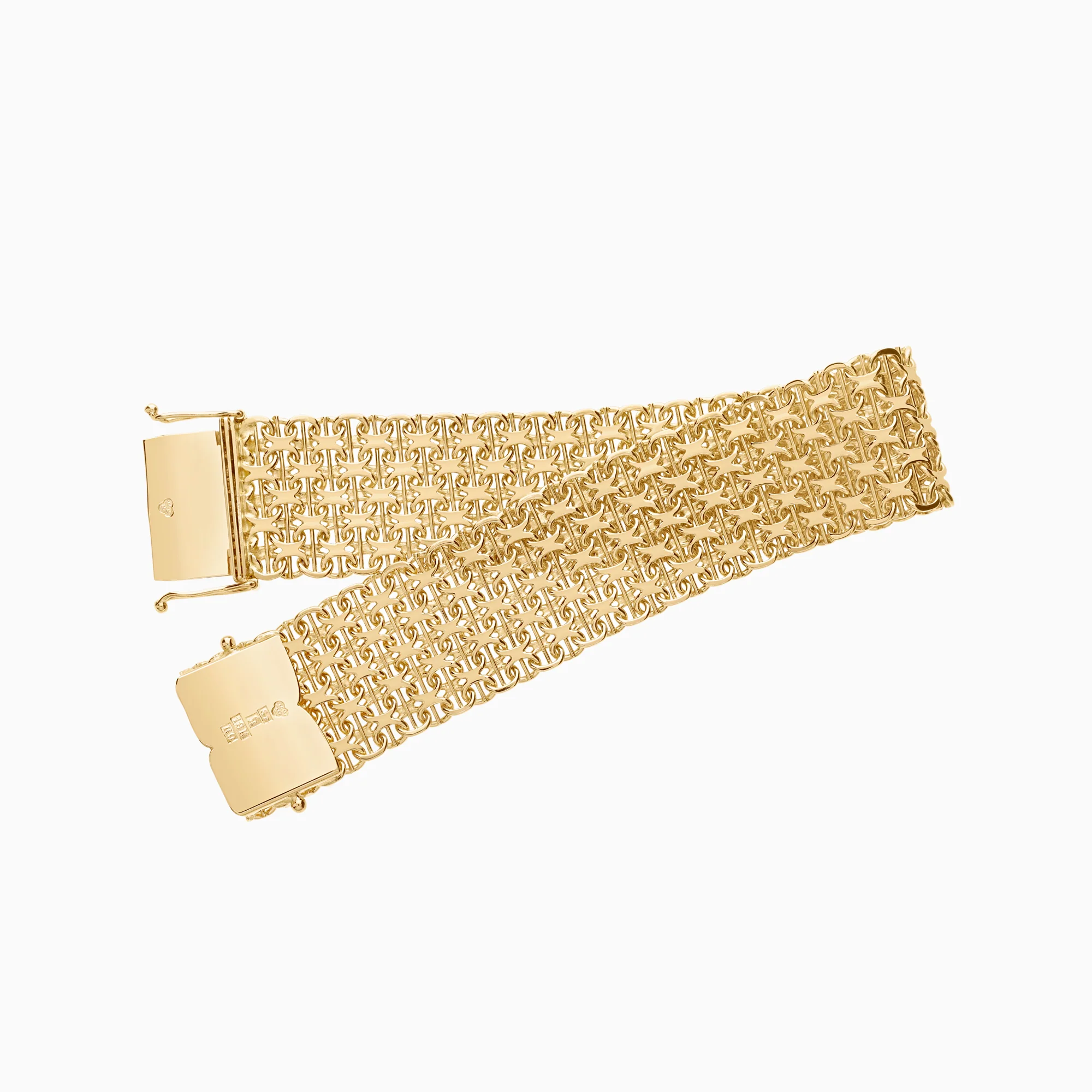 X-link bracelet with bar 39.05g 18K gold - Image 2