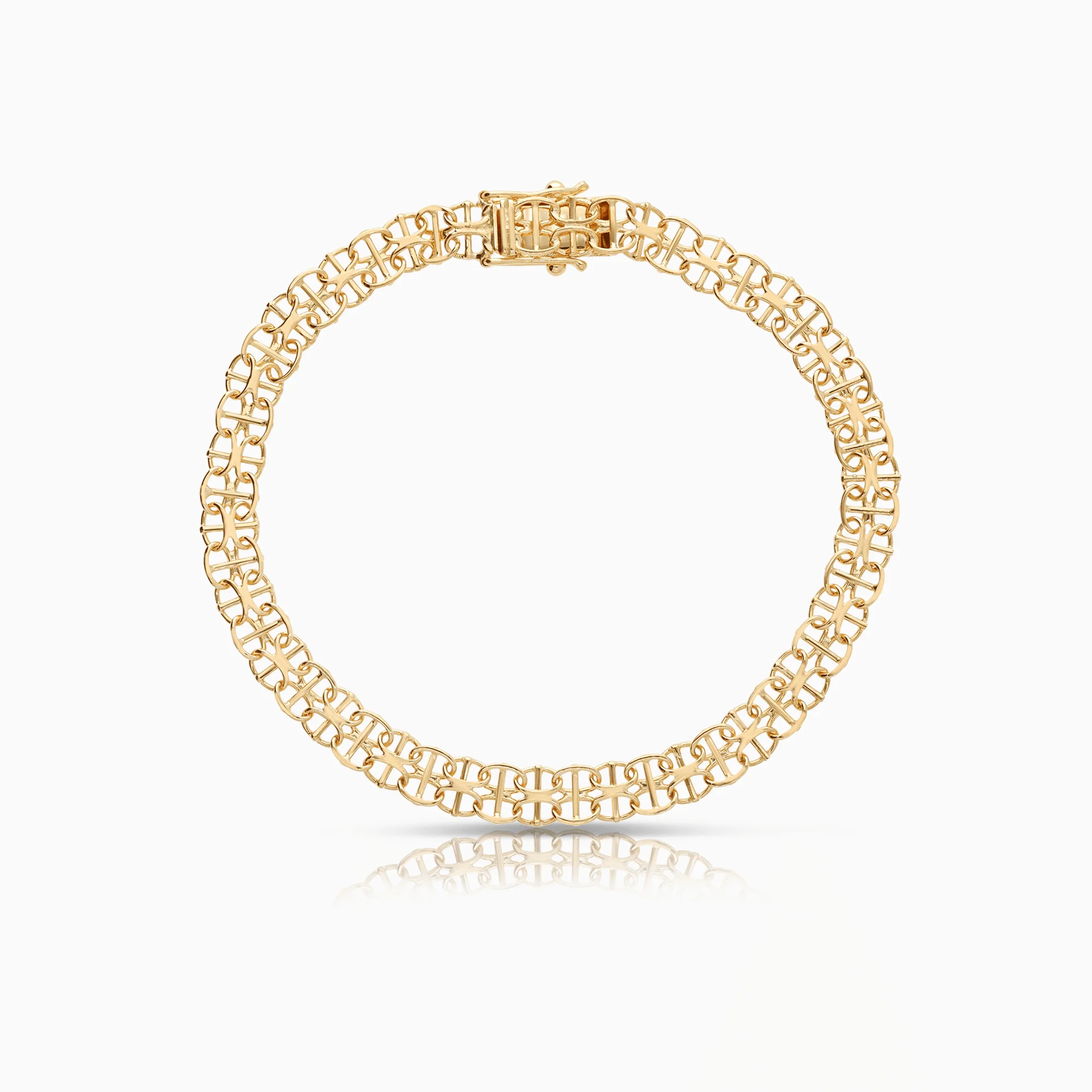 X-link bracelet with bar 6.12g 18K gold