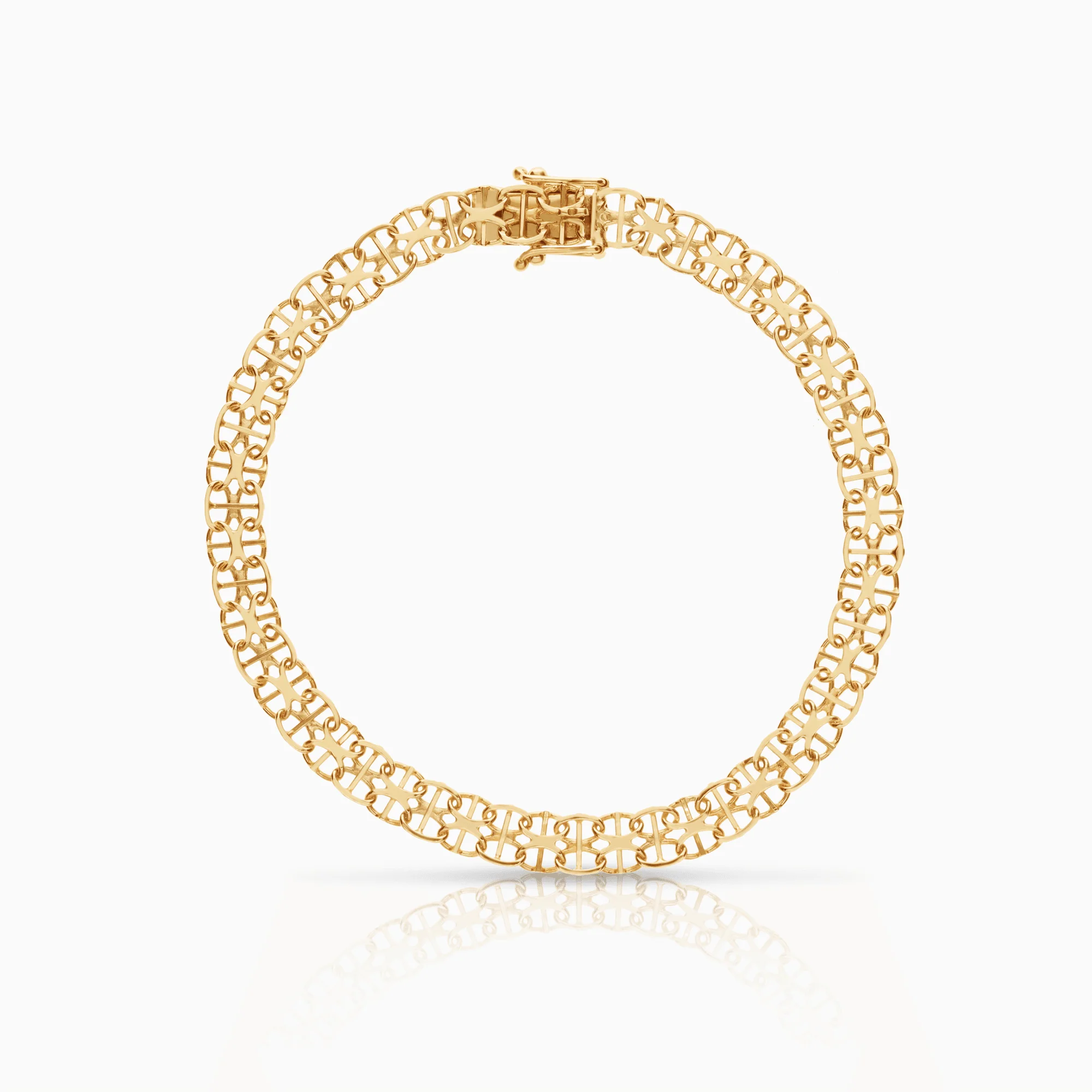 X-link bracelet with bar 6.46g 18K gold