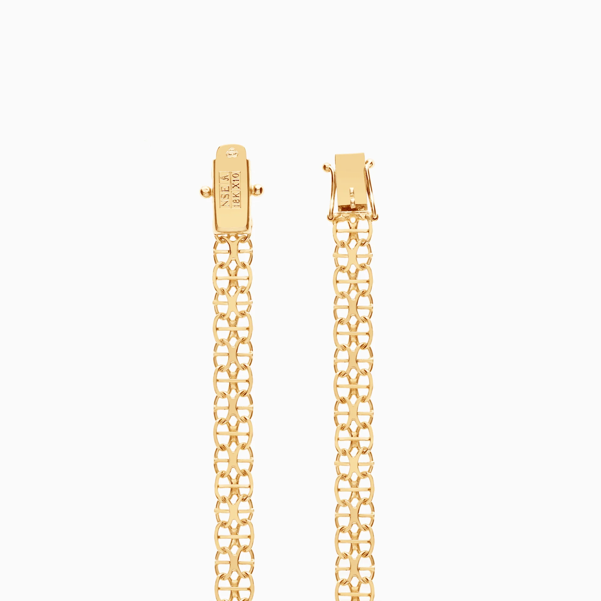 X-link bracelet with bar 6.46g 18K gold - Image 2