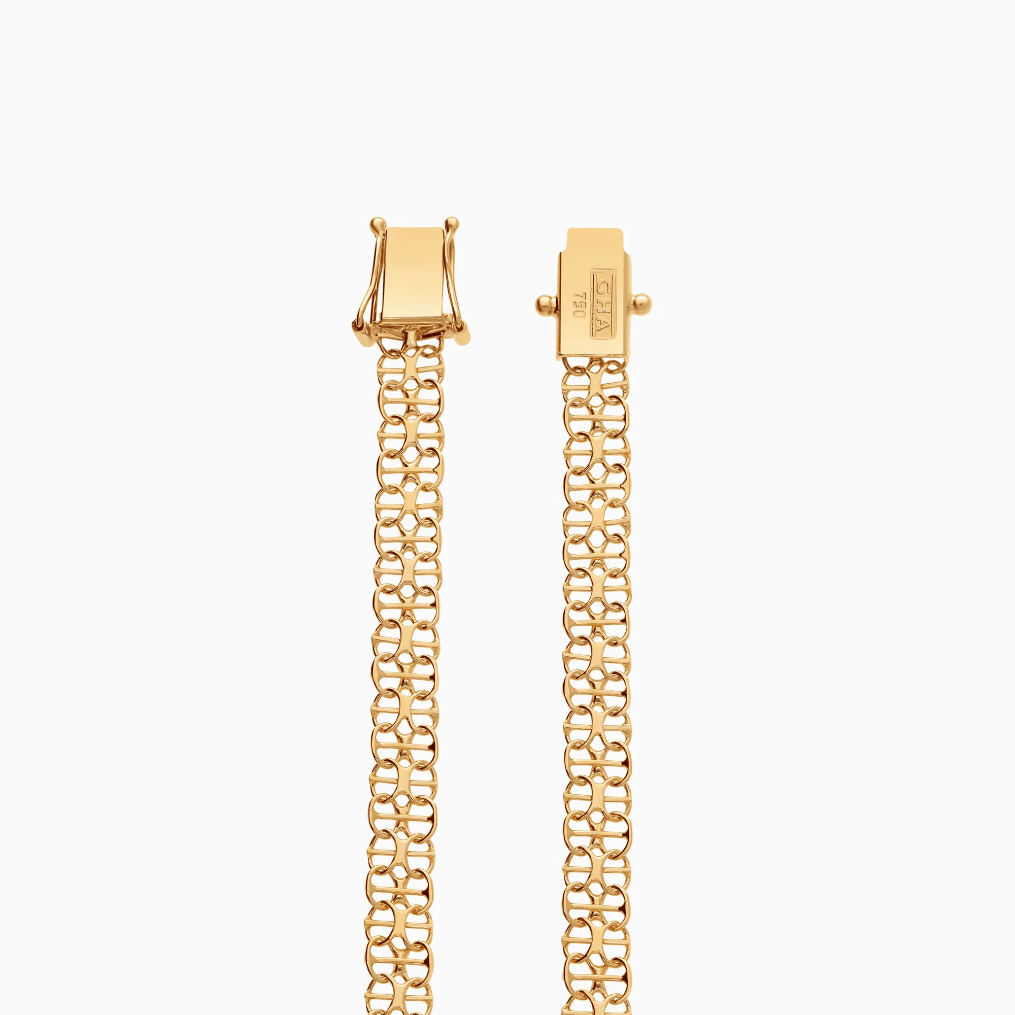 X-link bracelet with bar 6.56g 18K gold - Image 2