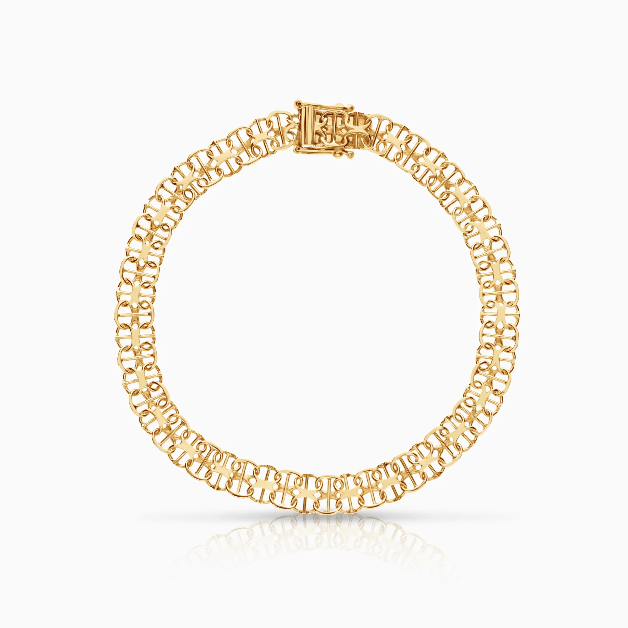 X-link bracelet with bar 7.20g 18K gold