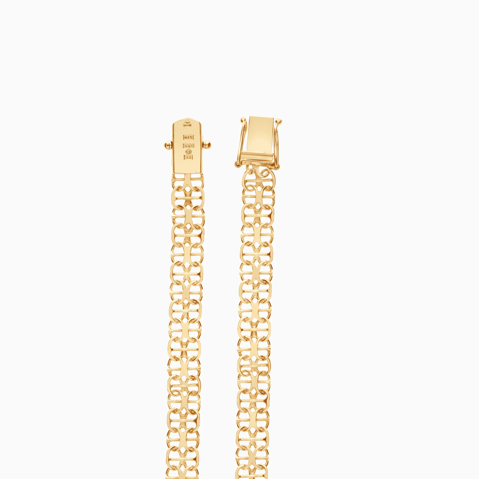 X-link bracelet with bar 7.20g 18K gold - Image 2