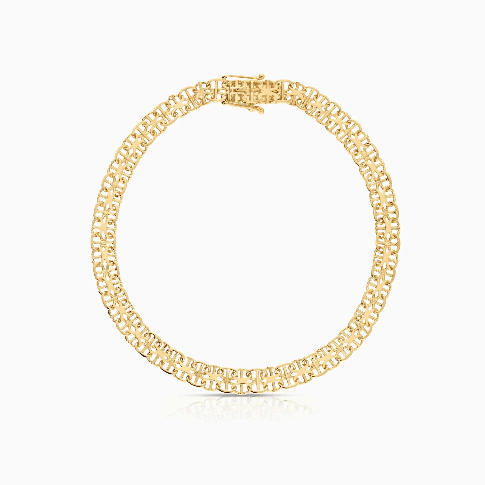 X-link bracelet with bar 7.91g 18K gold