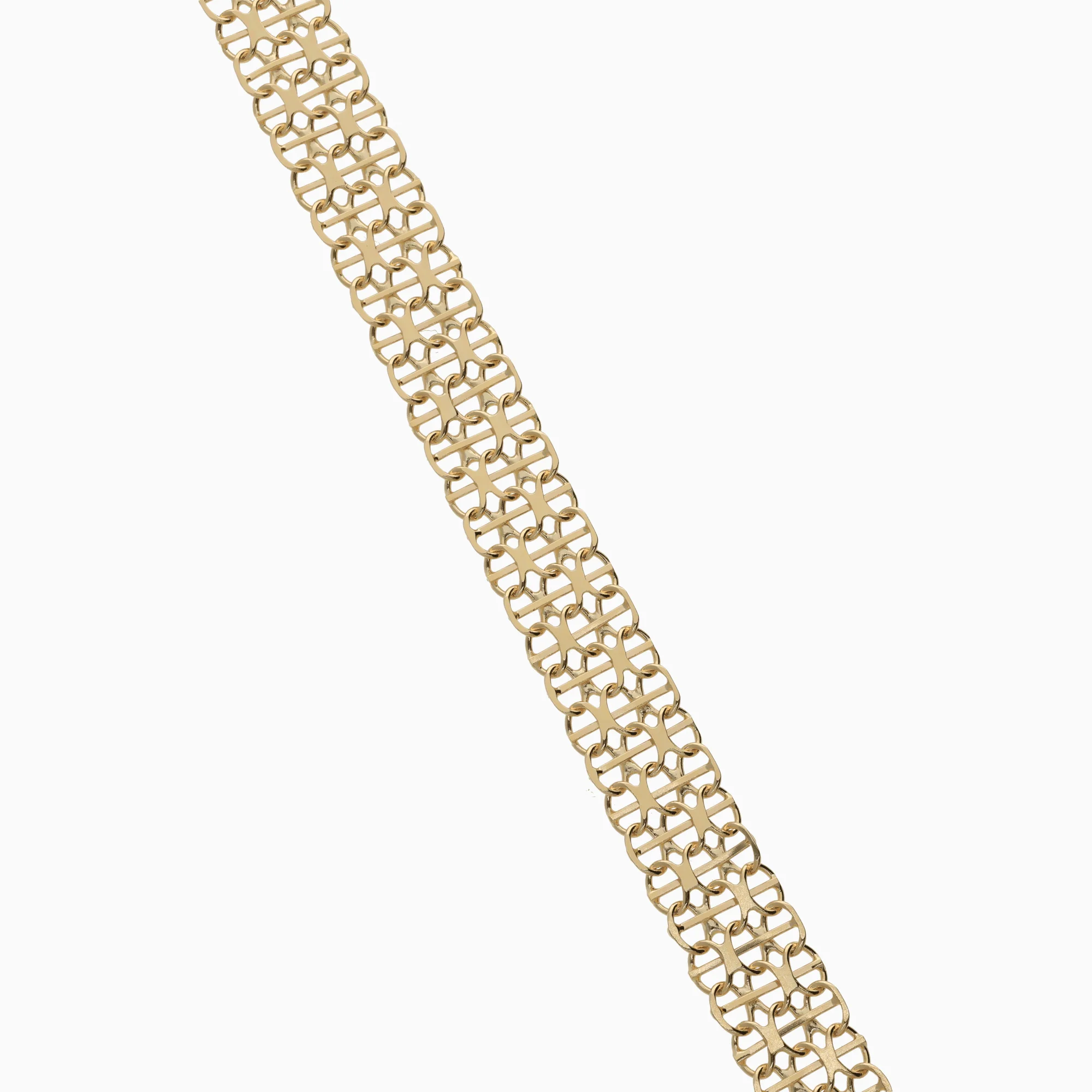 X-link bracelet with bar 8.95g 18K gold