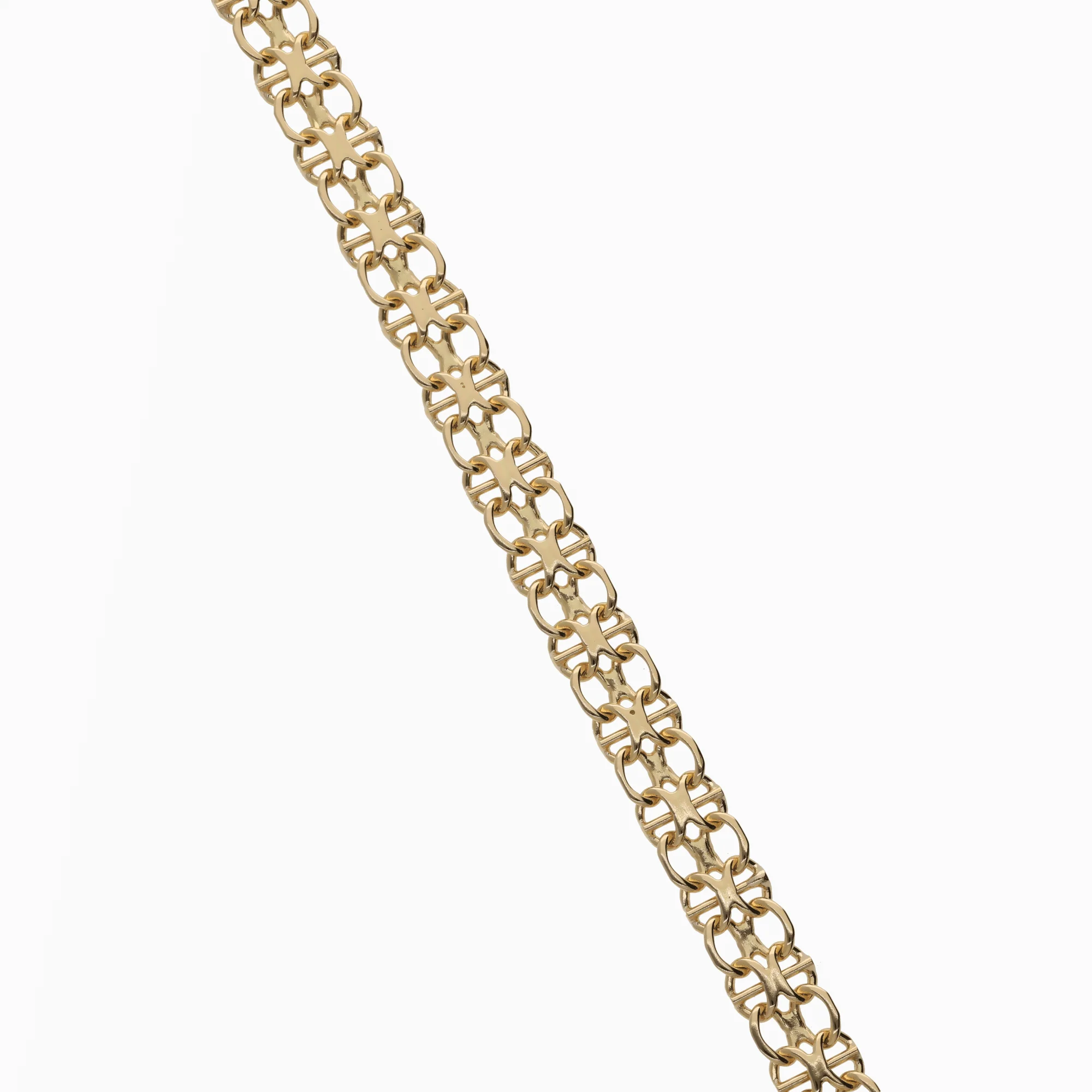 X-link bracelet with bar 9.21g 18K gold