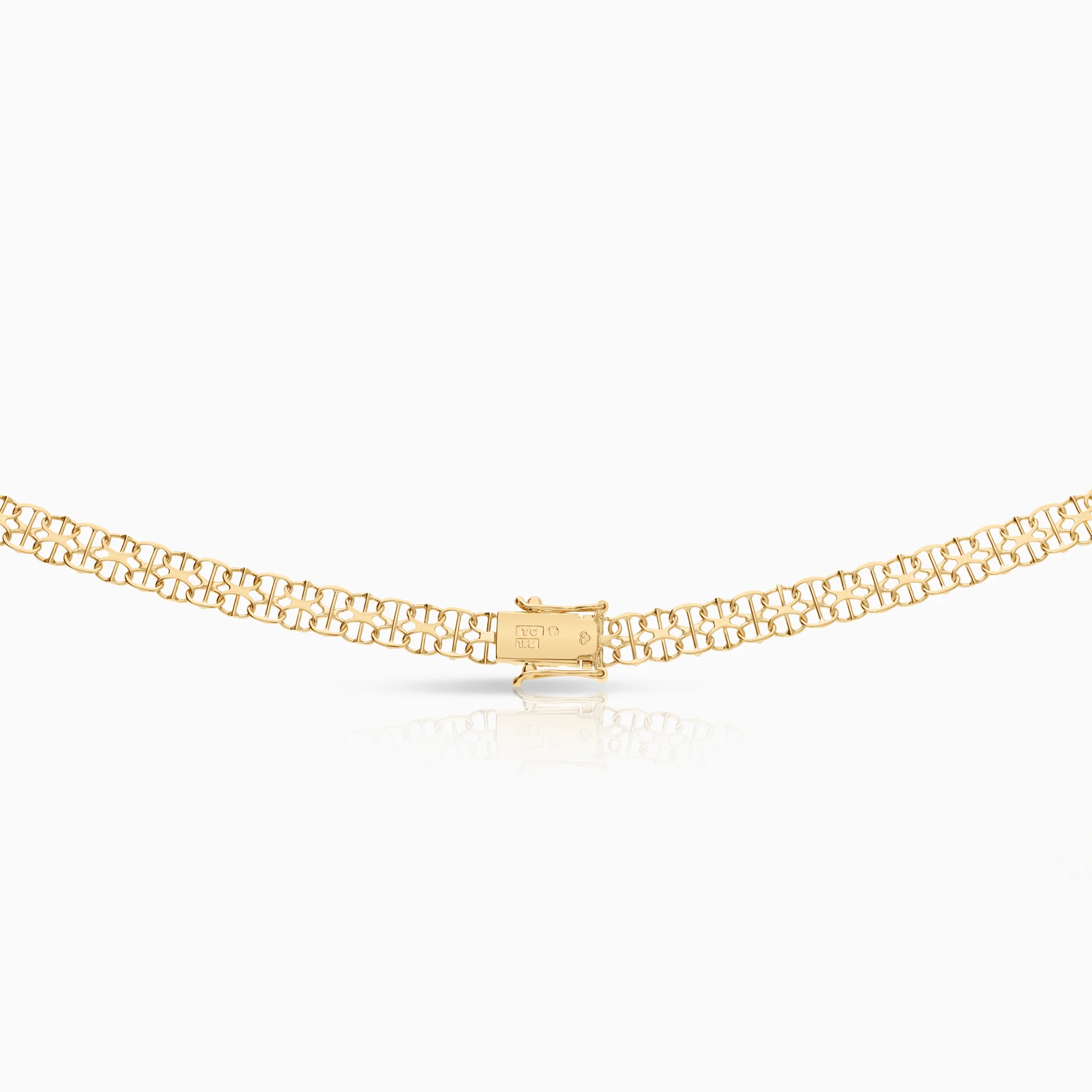 X-link necklace with bar 11.65g 18K gold - Image 2