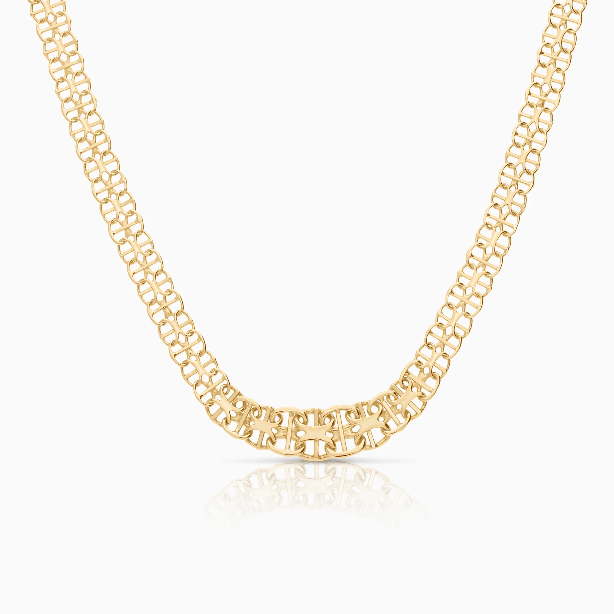 X-link bar necklace 12.55g 18K gold