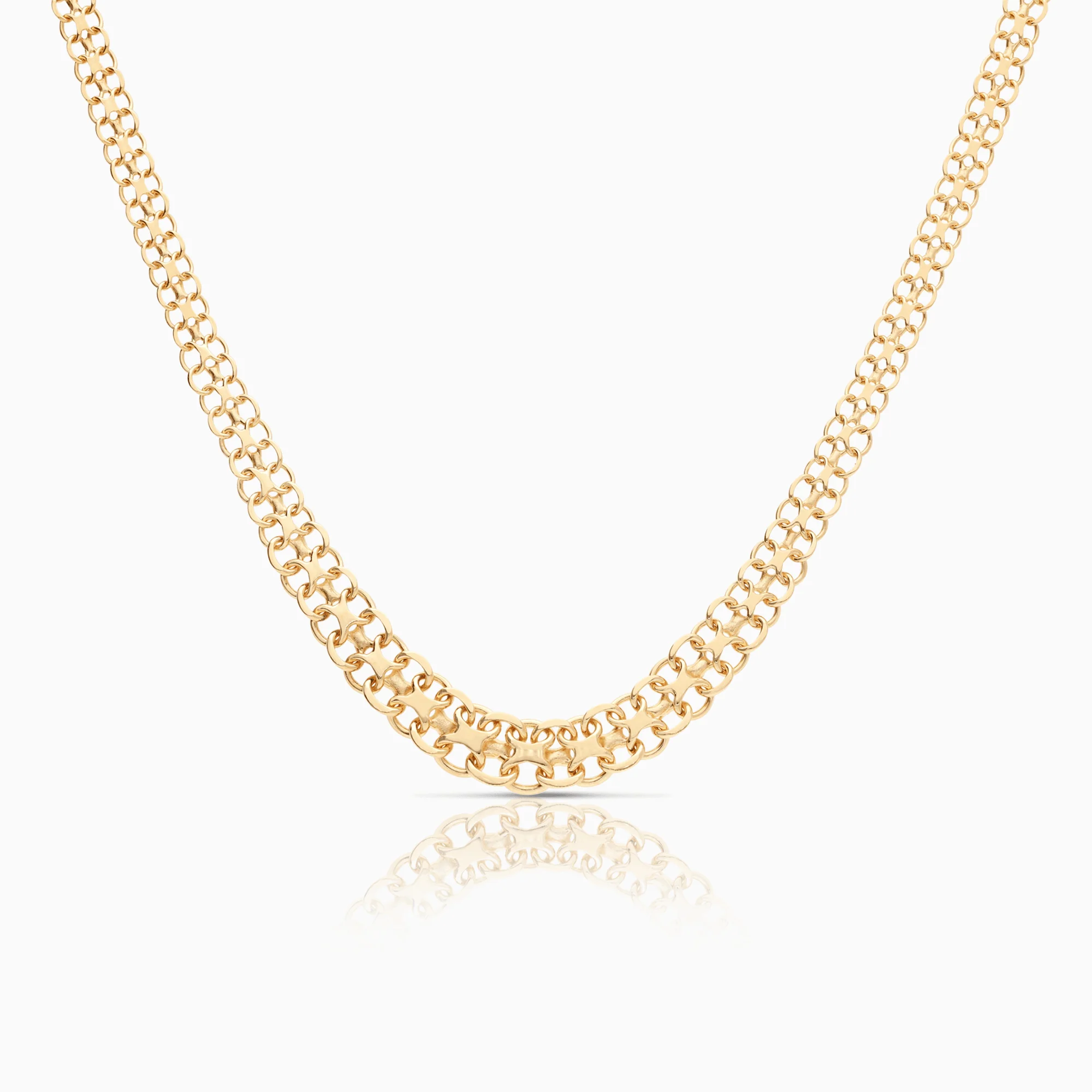 X-link necklace 17.98g 18K gold